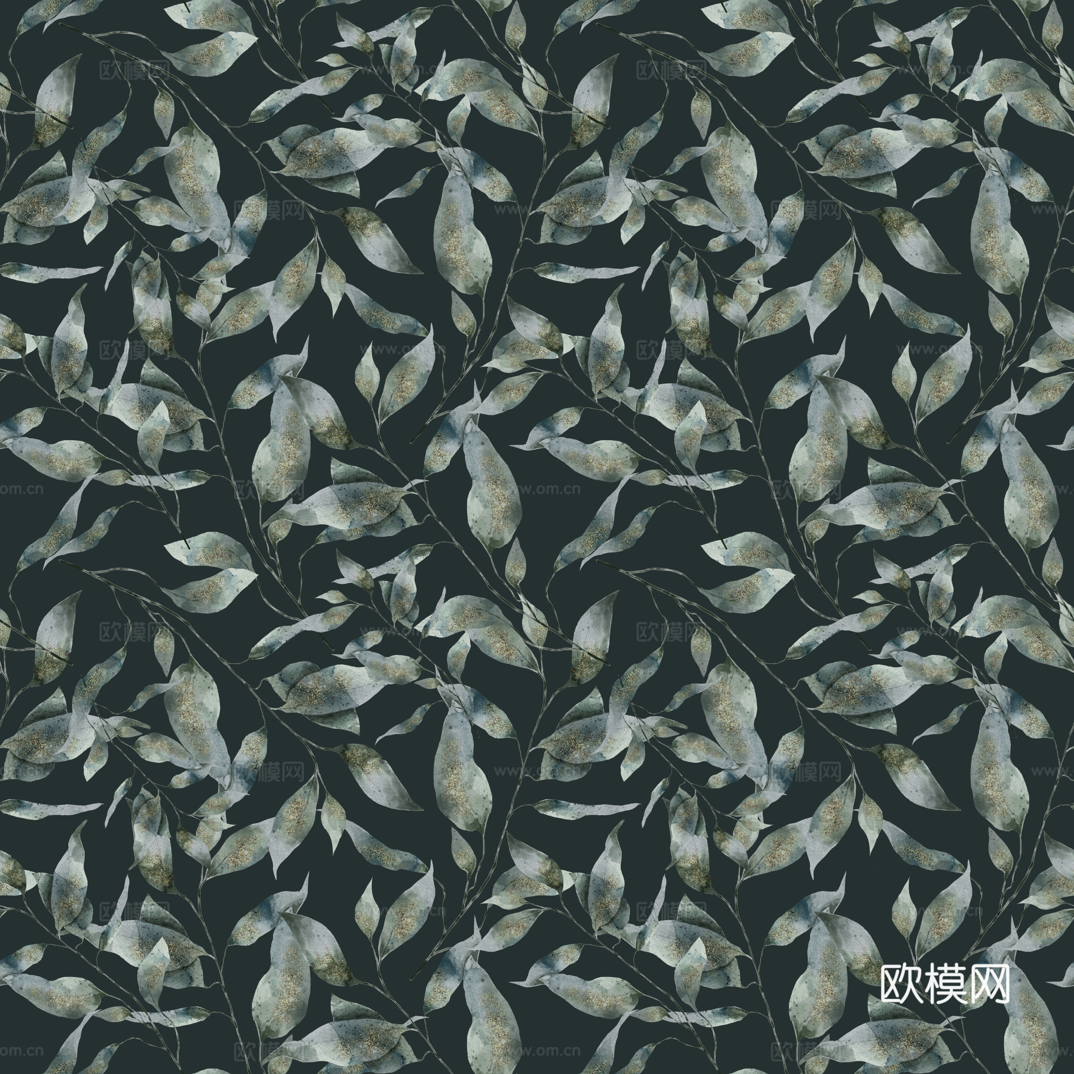 热带非洲动物植物手绘水彩图案纹理肌理16