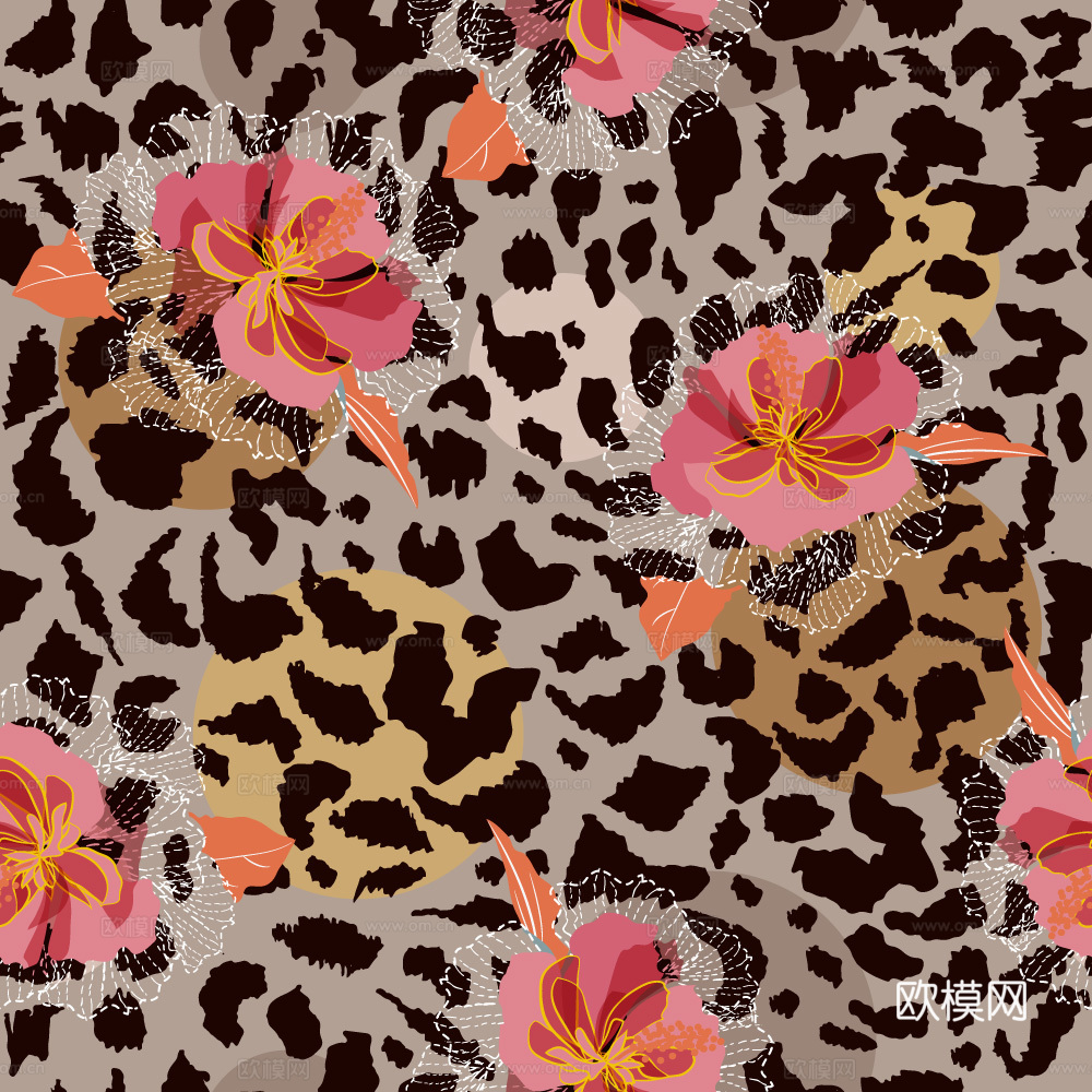 小清新治愈系植物图案纹理肌理6