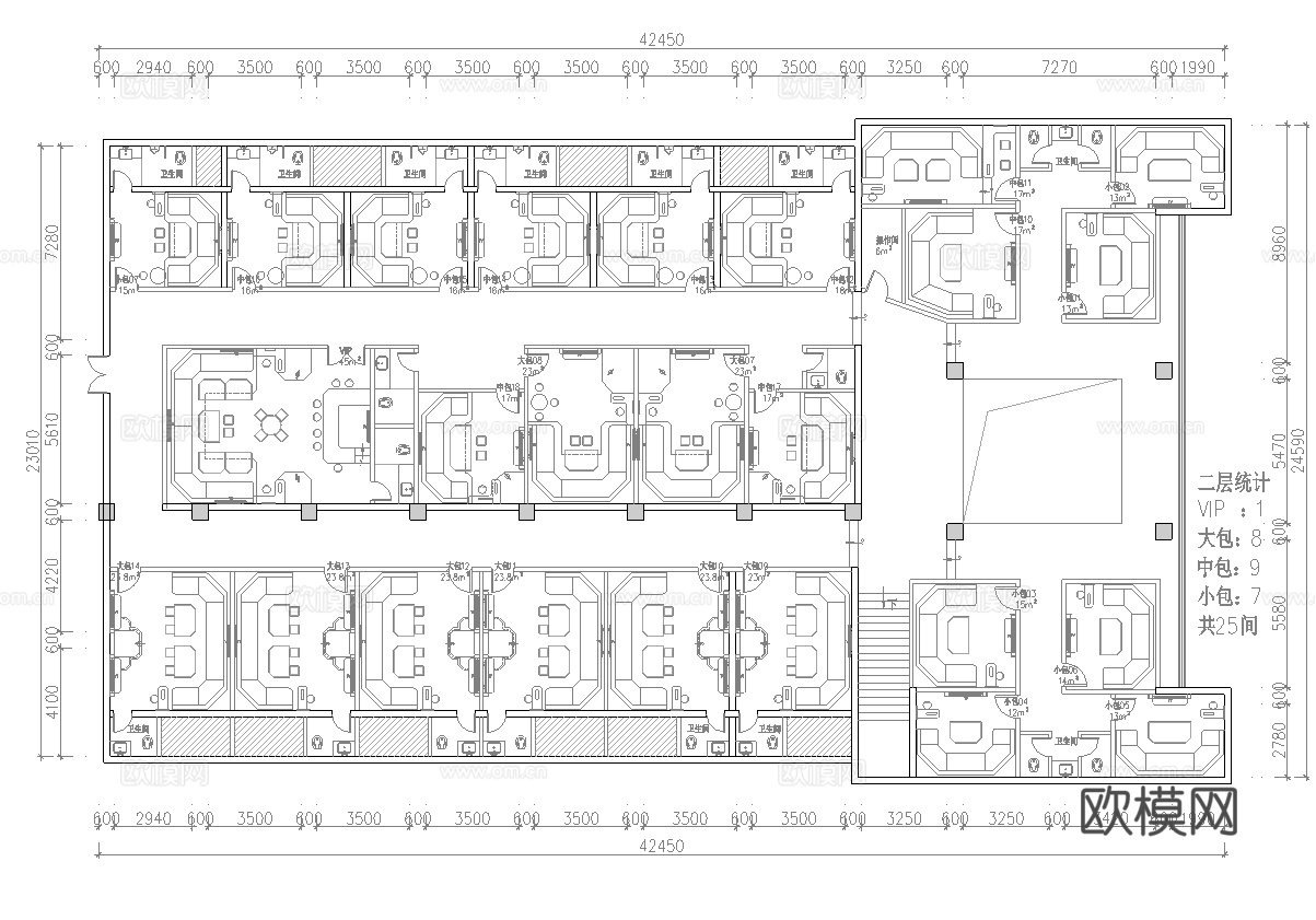 酒吧 KTV会所 最新全套施工图设计cad施工图
