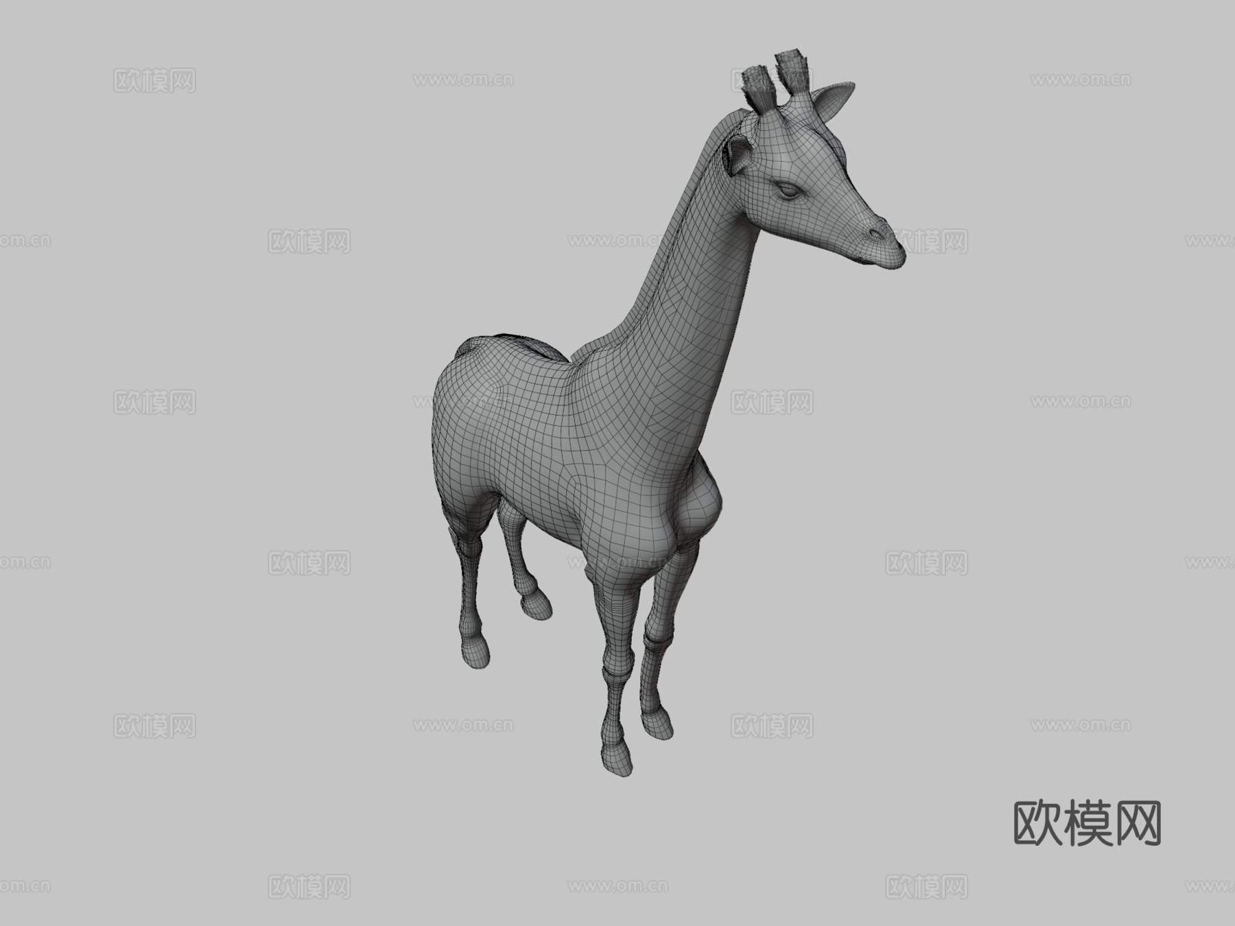 闪亮长颈鹿3d模型下载（渲染图3）