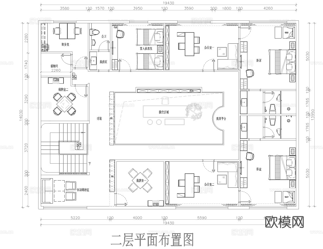 600平高档娱乐会所 最新平面施工图设计cad施工图cad施工图