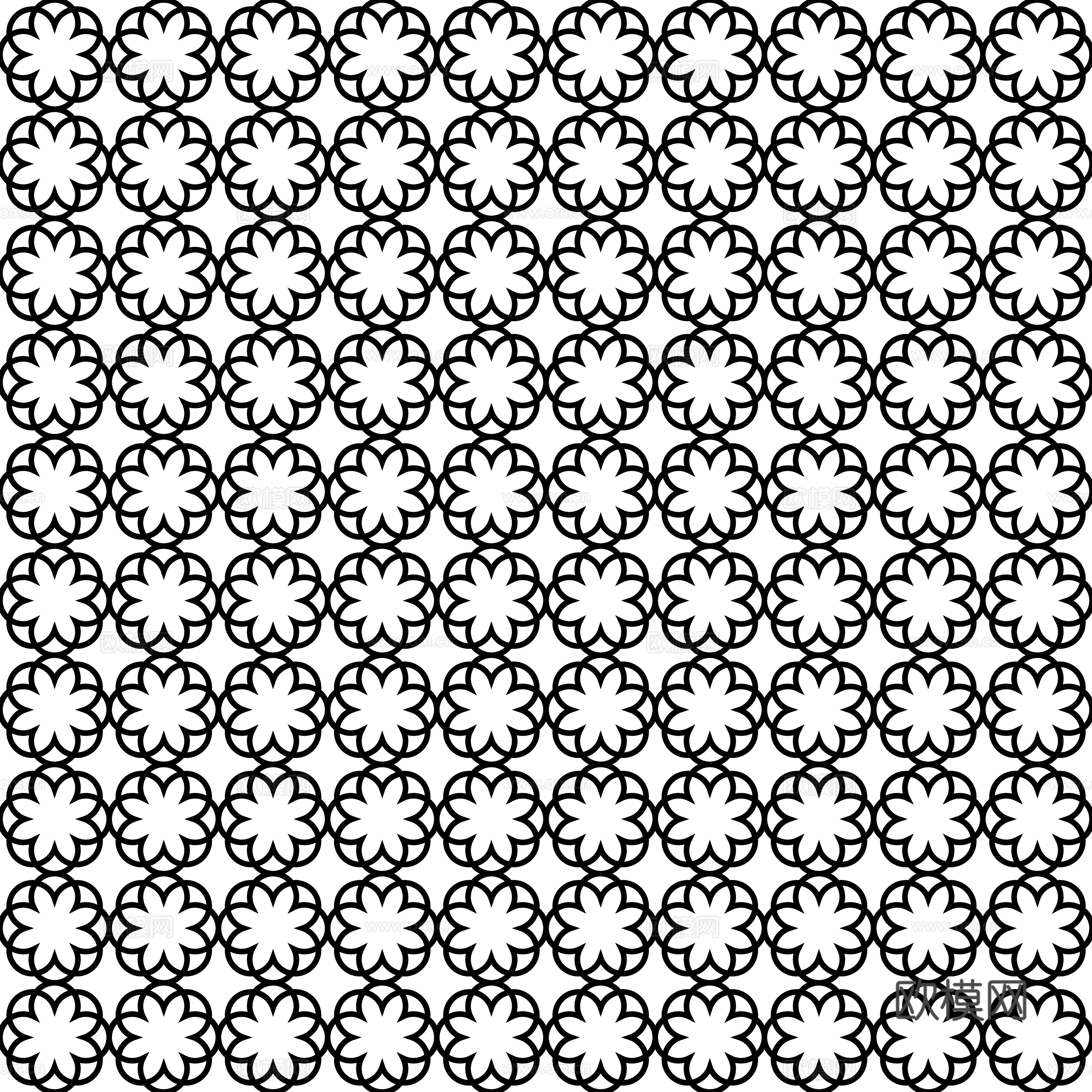 摩洛哥民族风黑白马赛克几何图案纹理40