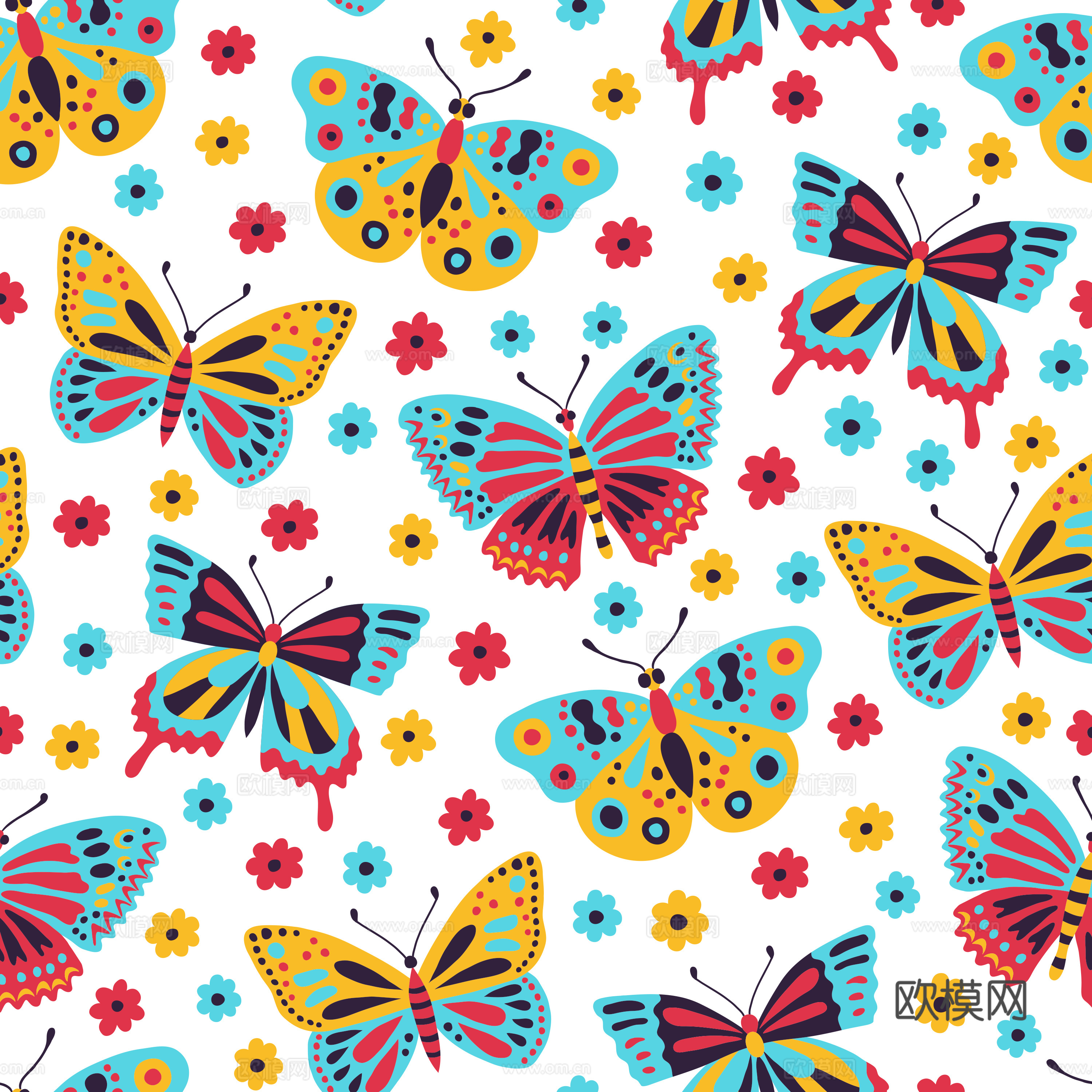 卡通可爱儿童动物图案纹理肌理53