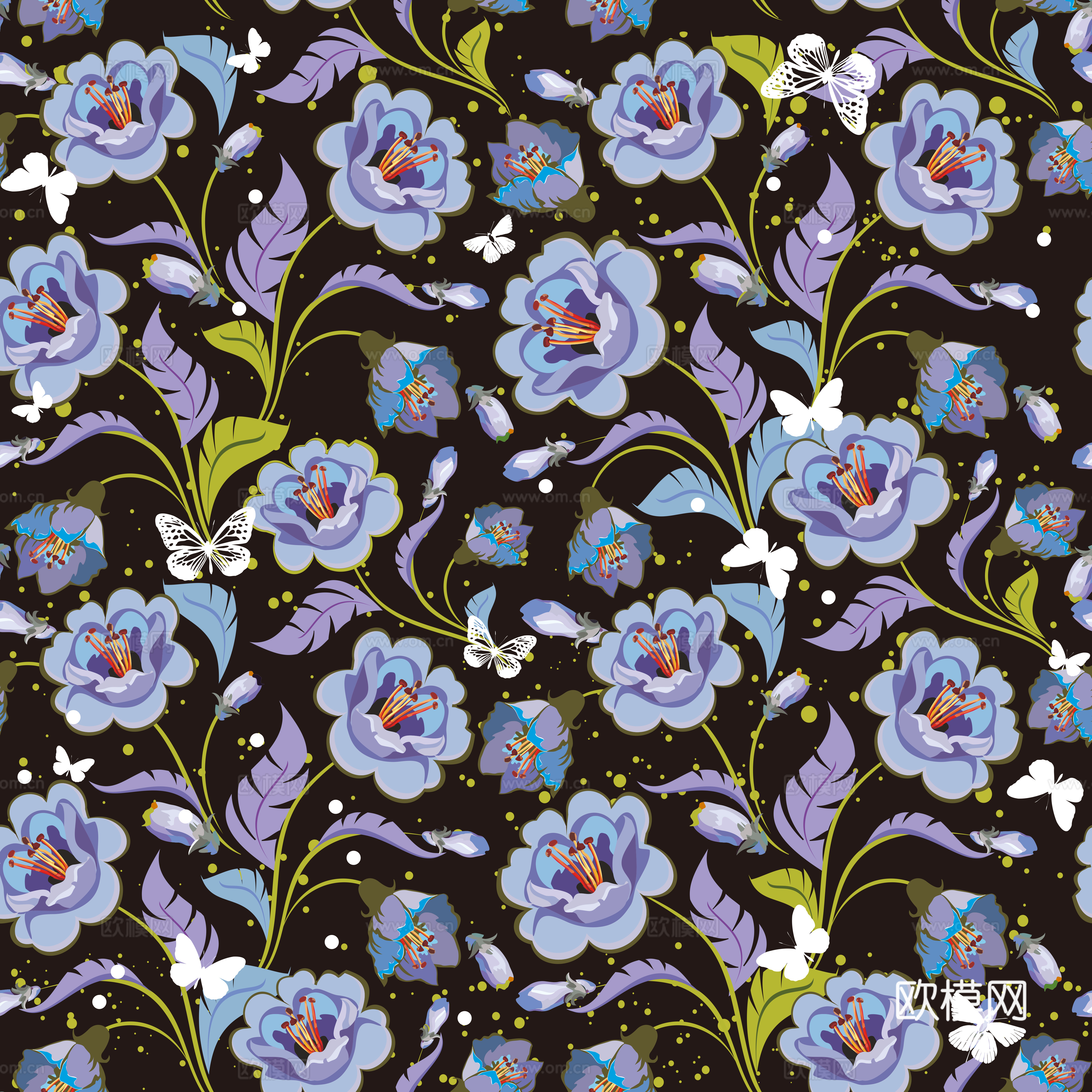 时尚植物图案纹理肌理27