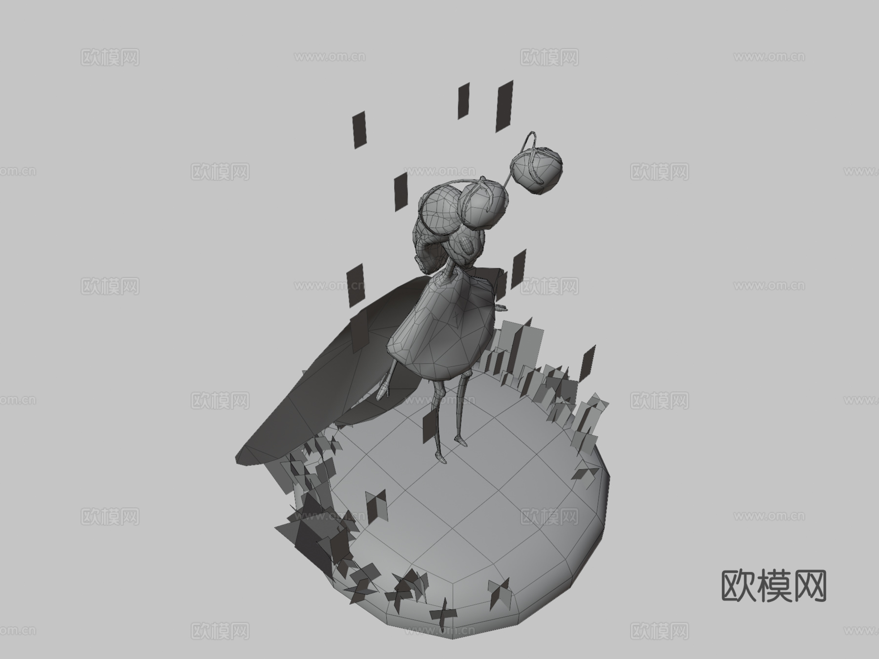 仙蛾3d模型下载（渲染图3）