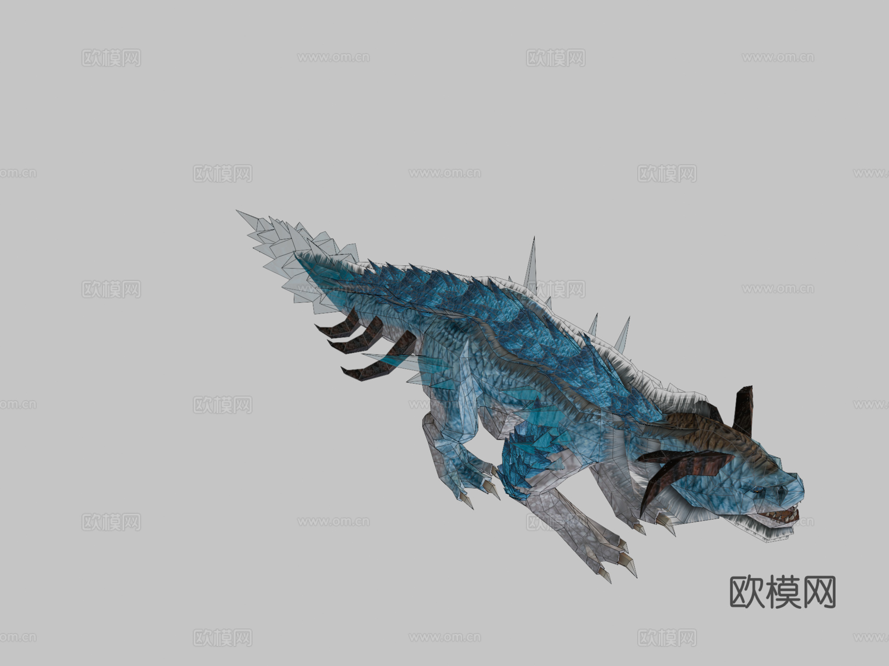 冰龙3d模型下载（渲染图2）