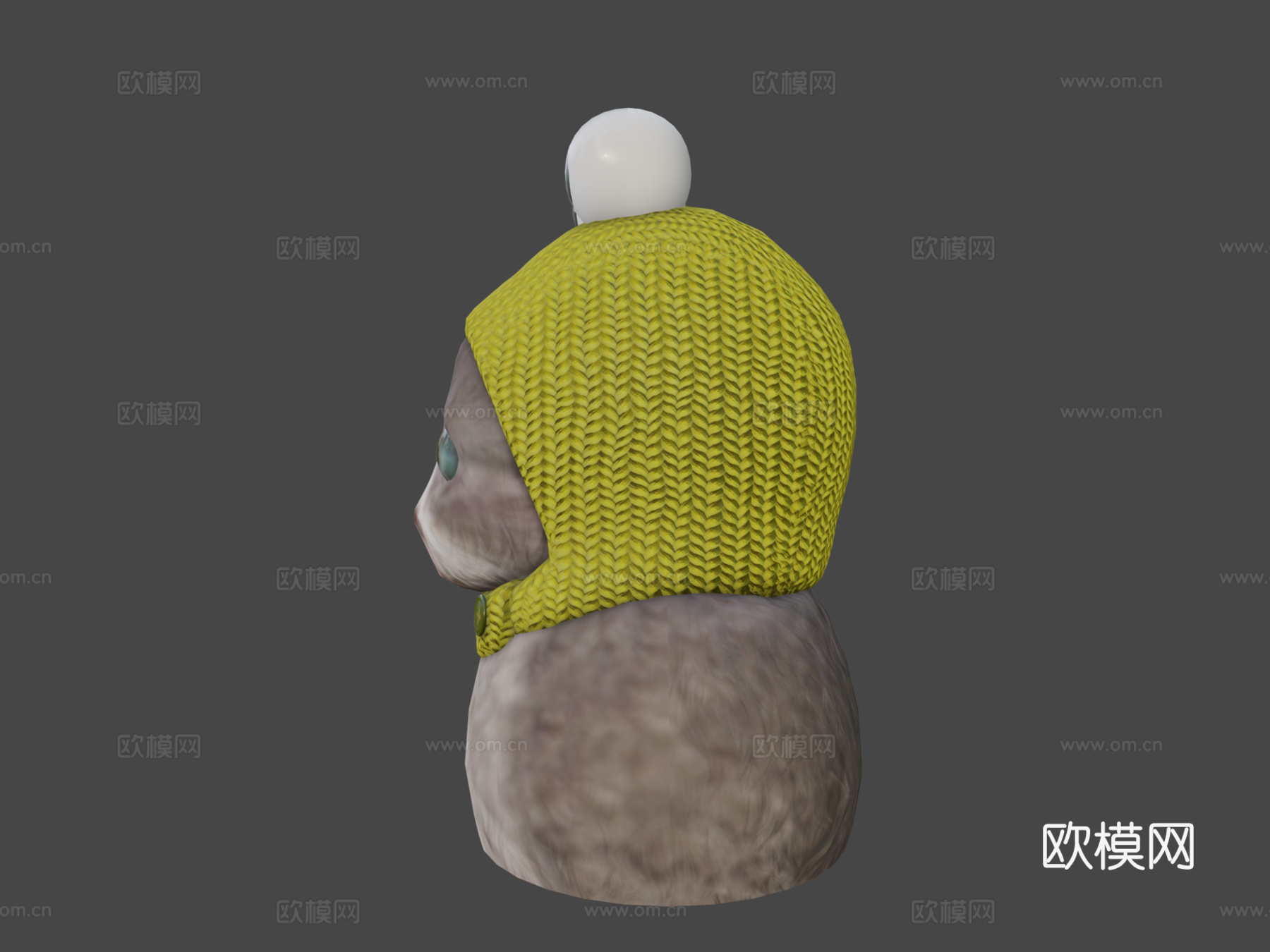 戴帽子的猫3d模型下载（渲染图6）