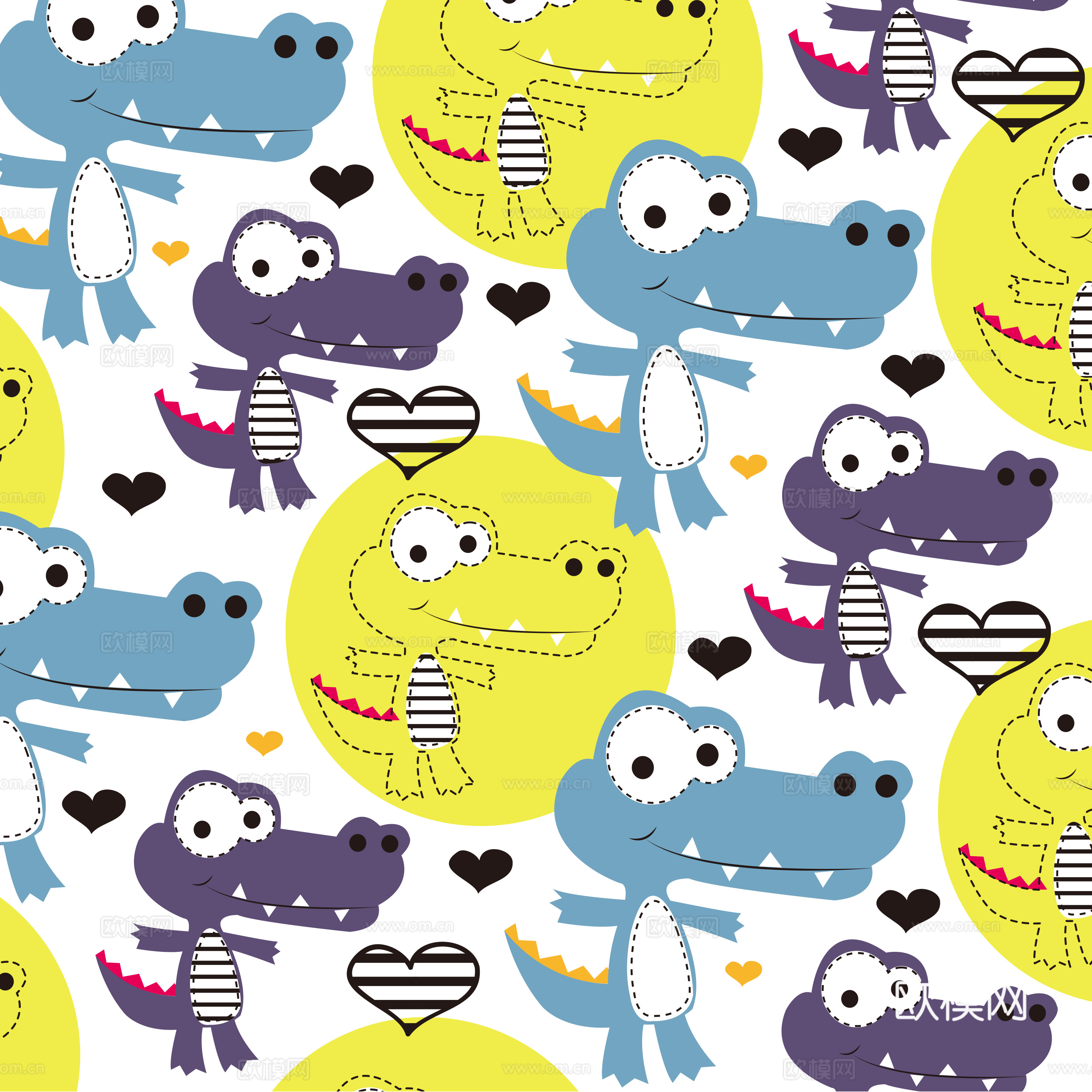 卡通可爱儿童动物图案纹理肌理24下载