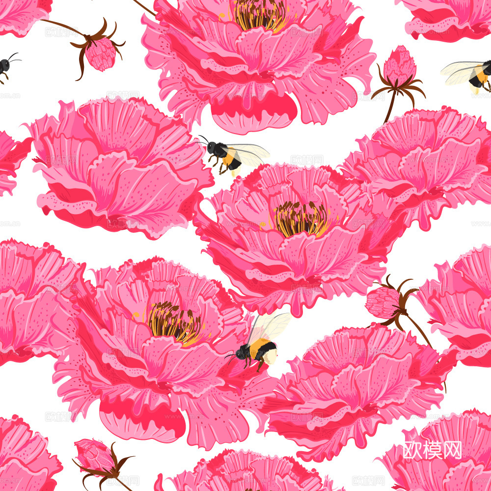 小清新治愈系植物图案纹理肌理8