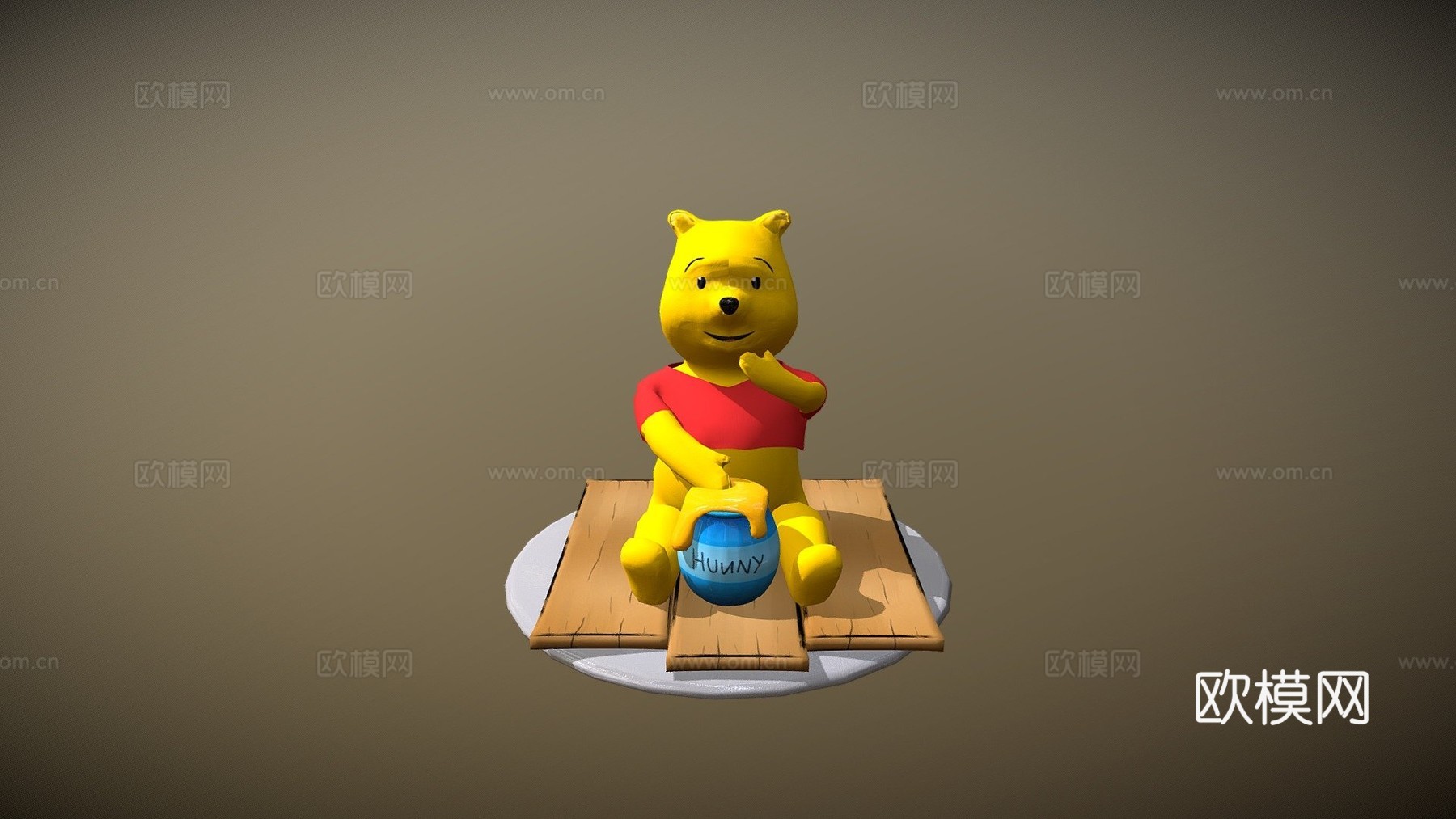 小熊维尼迪士尼无限概念3d模型下载（渲染图1）