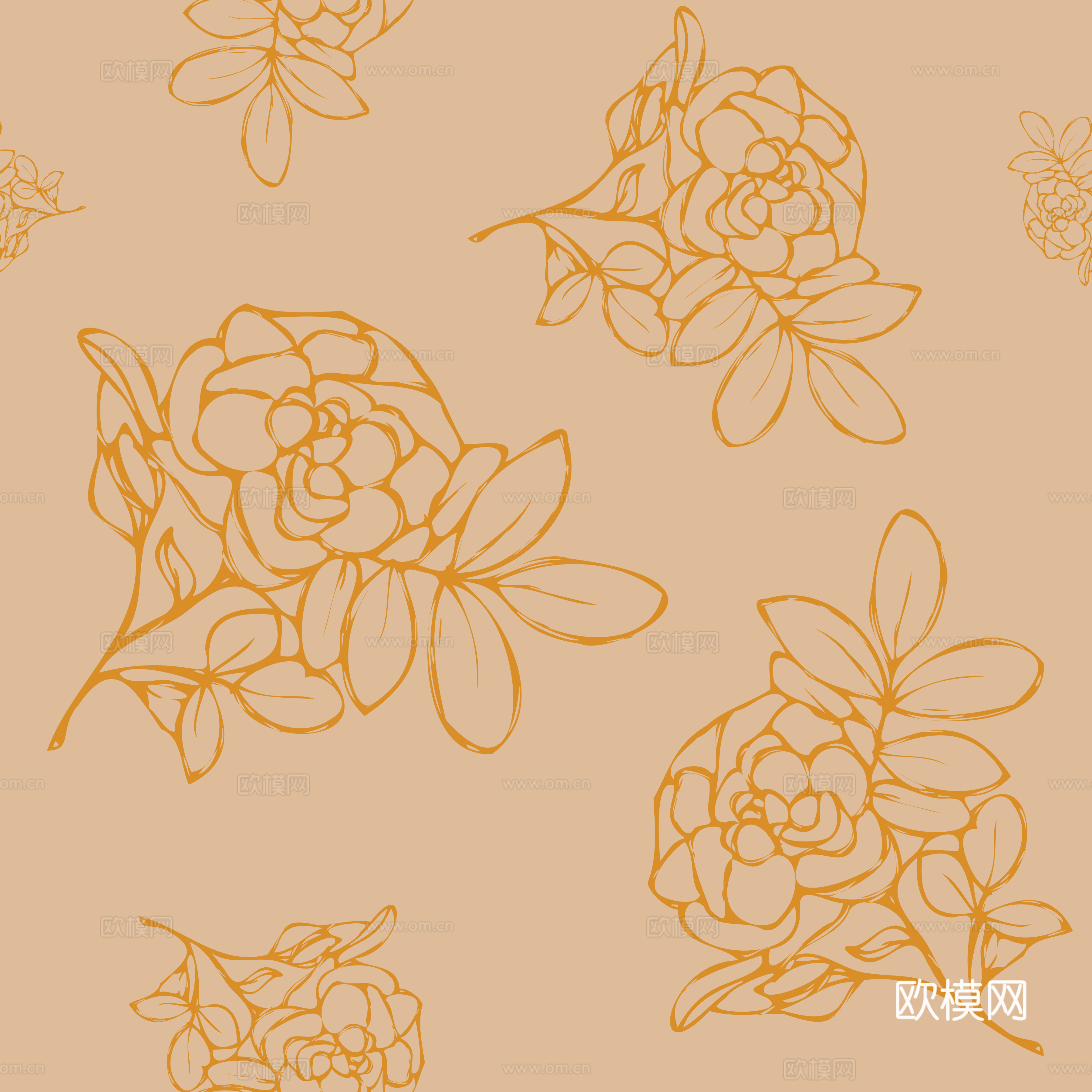 治愈系小清晰植物森系纹理图案肌理27