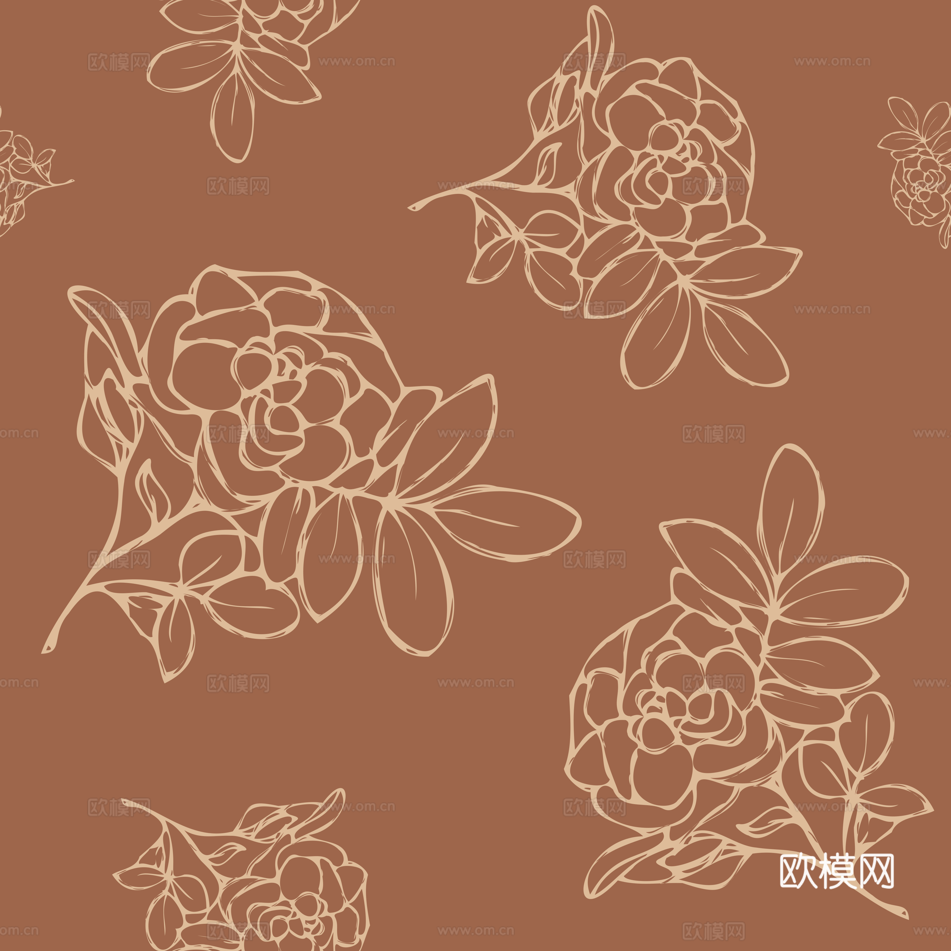 治愈系小清晰植物森系纹理图案肌理28