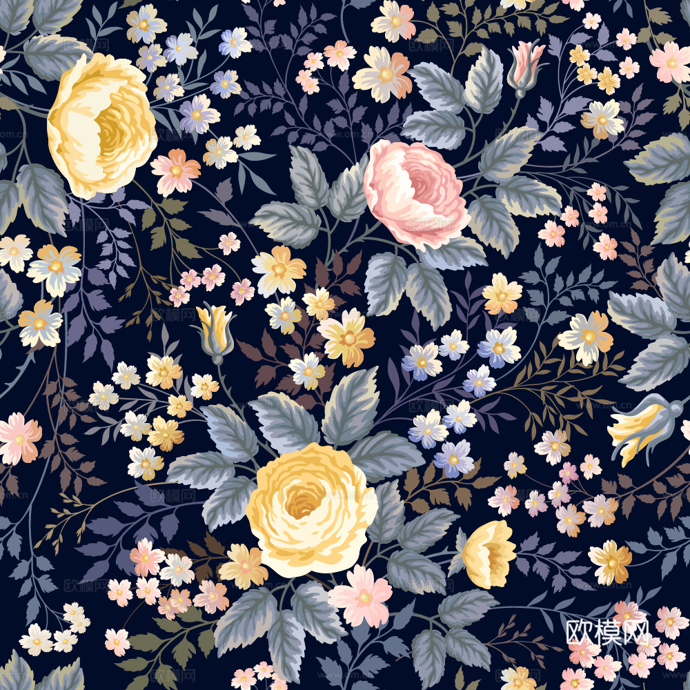 中式植物图案纹理肌理11