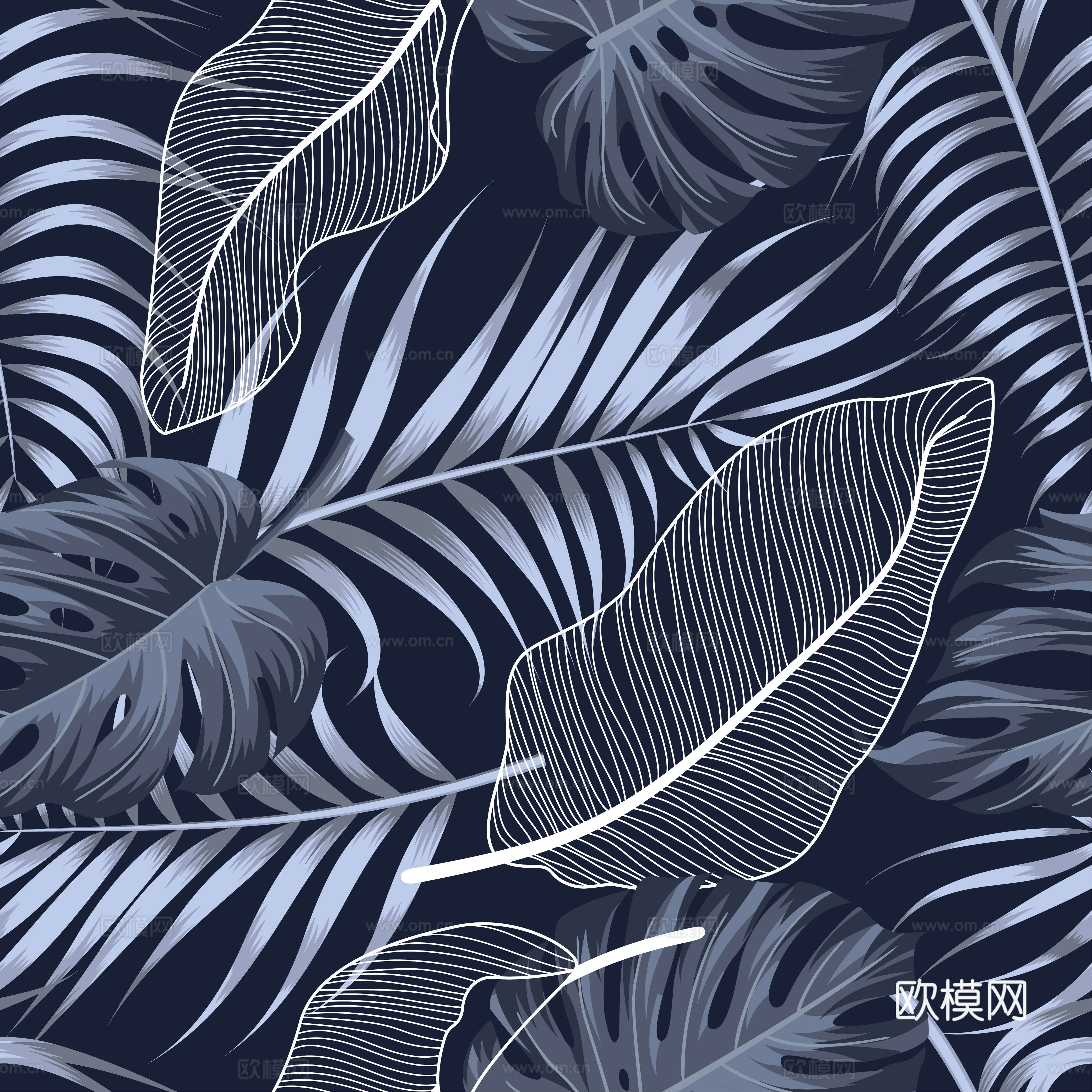 时尚热带植物花纹图案纹理肌理62 (2)