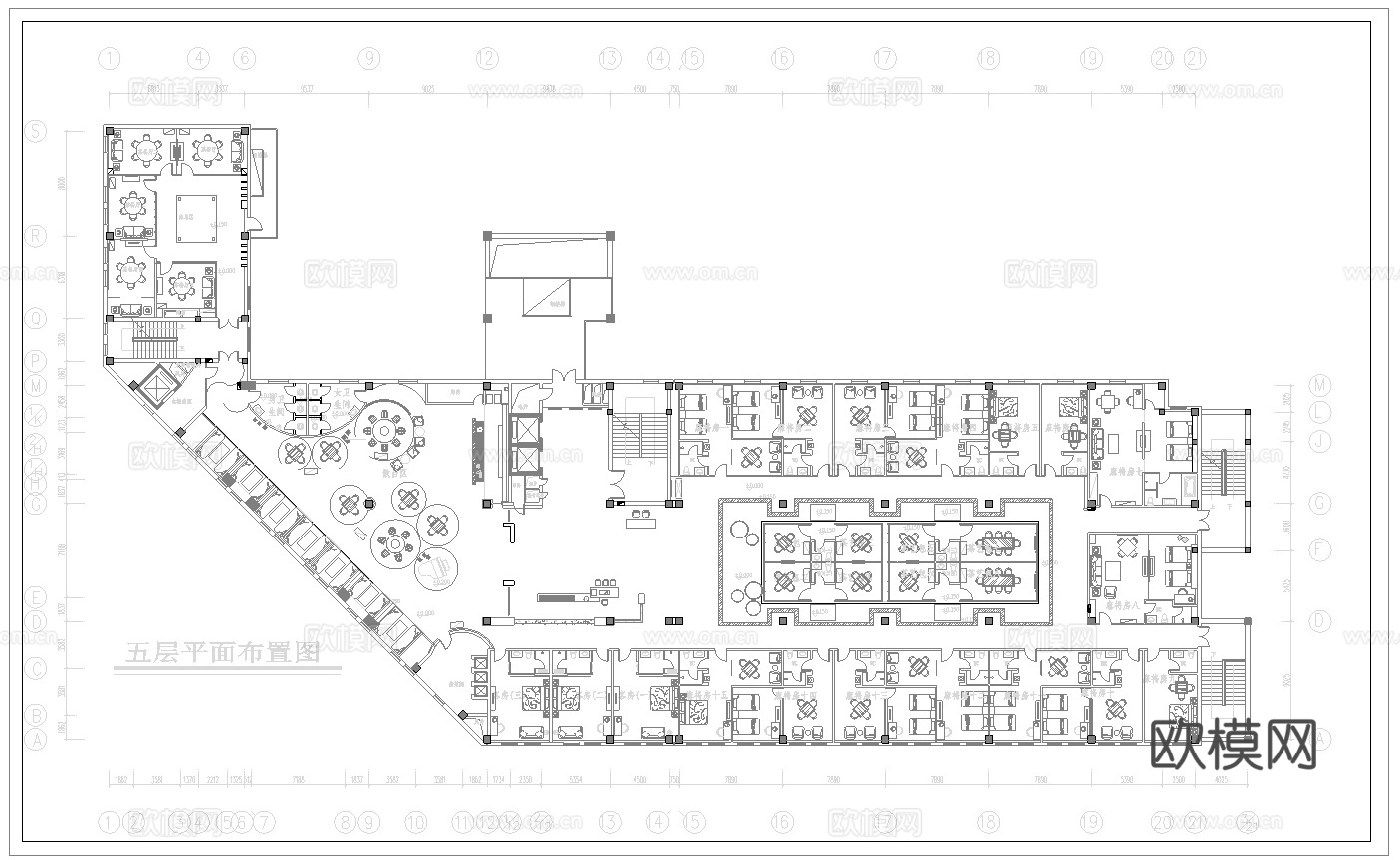 高档足浴会所 最新平面施工图合集cad施工图