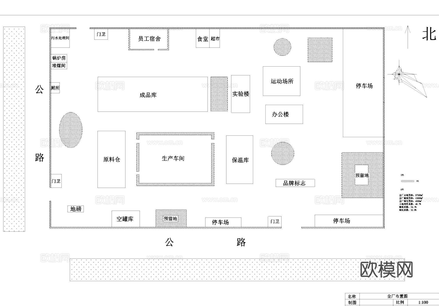 果蔬罐头食品工厂生产车间CAD施工图集cad施工图
