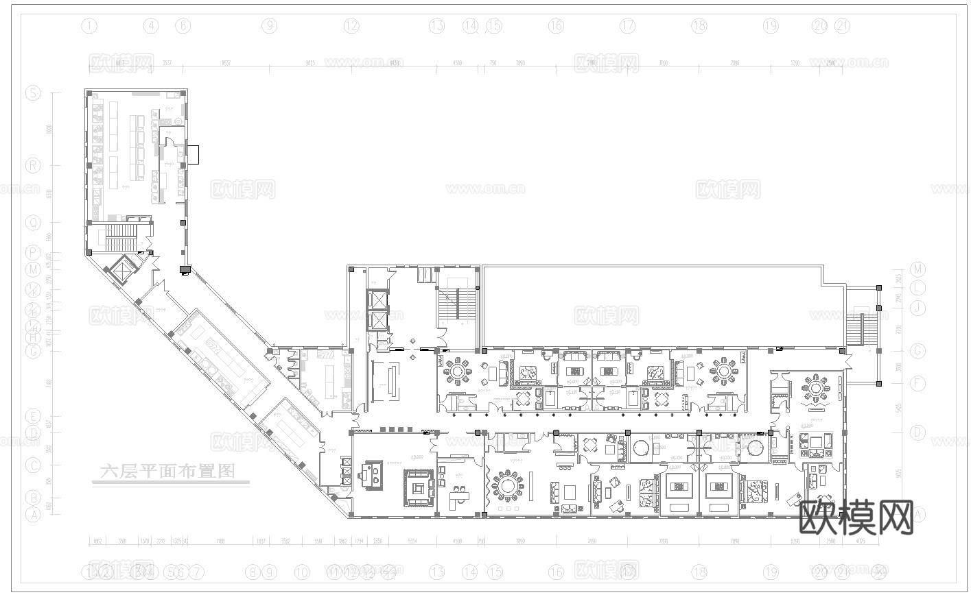 高档足浴会所 最新平面施工图合集cad施工图