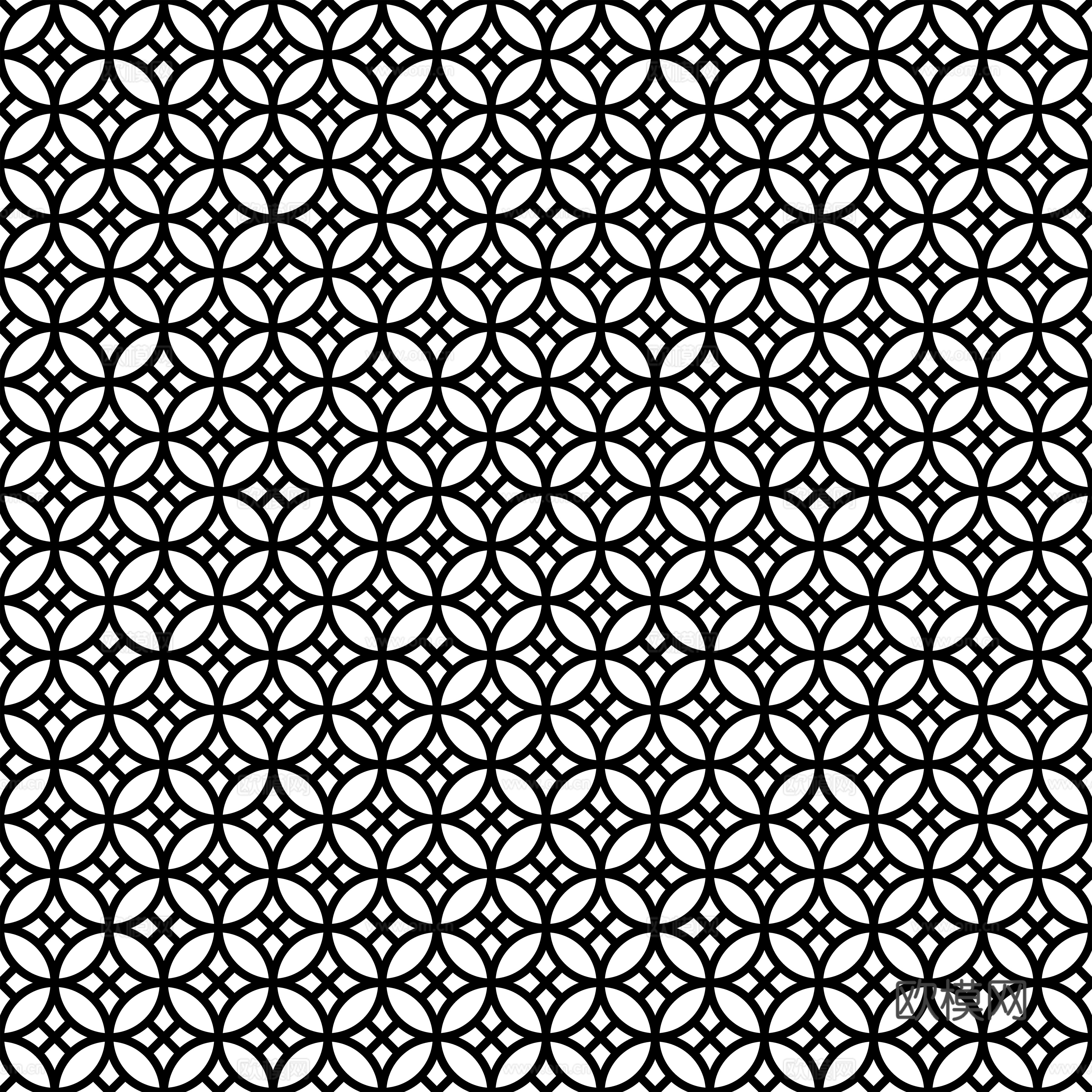 摩洛哥民族风黑白马赛克几何图案纹理44