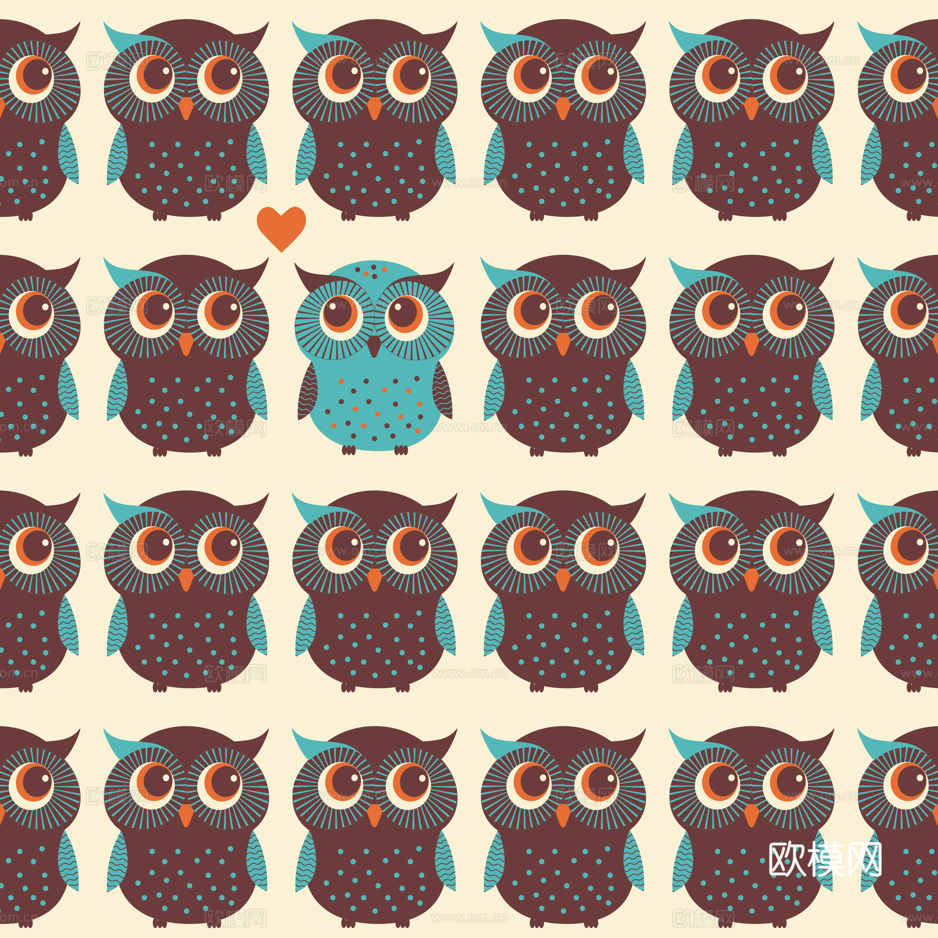 卡通可爱儿童动物图案纹理肌理62下载