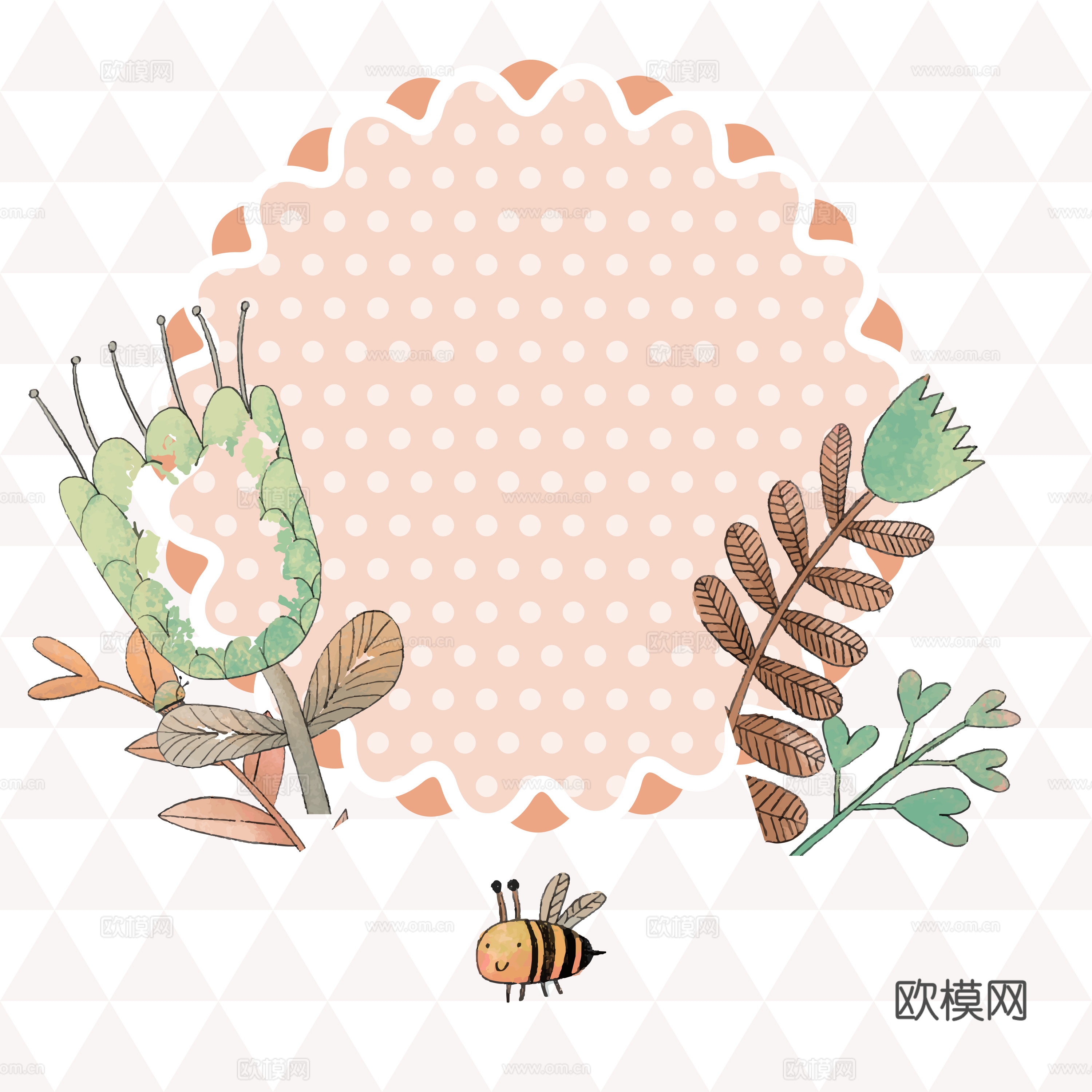 卡通可爱儿童动物图案纹理肌理142下载