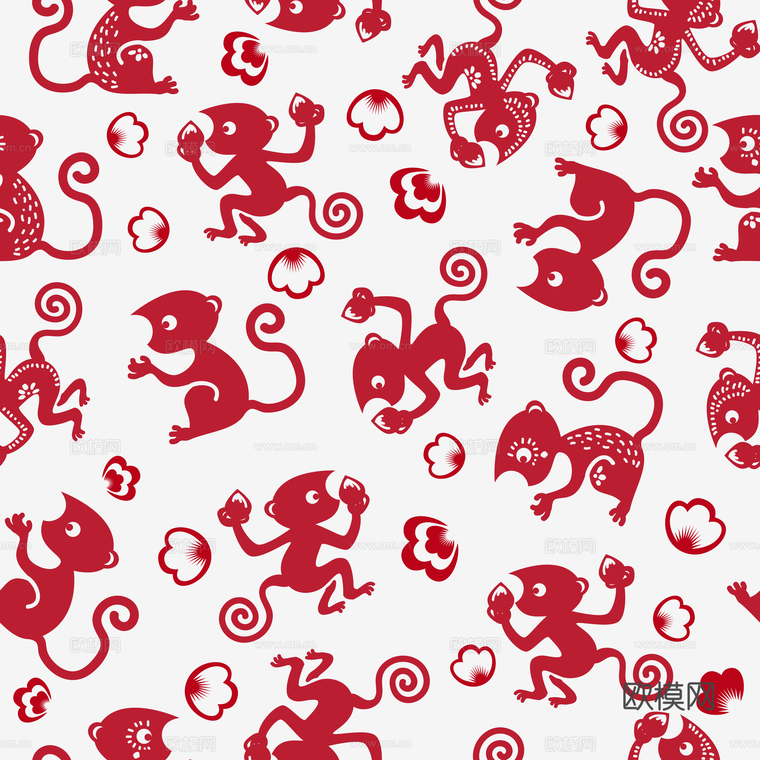 卡通可爱儿童动物图案纹理肌理42