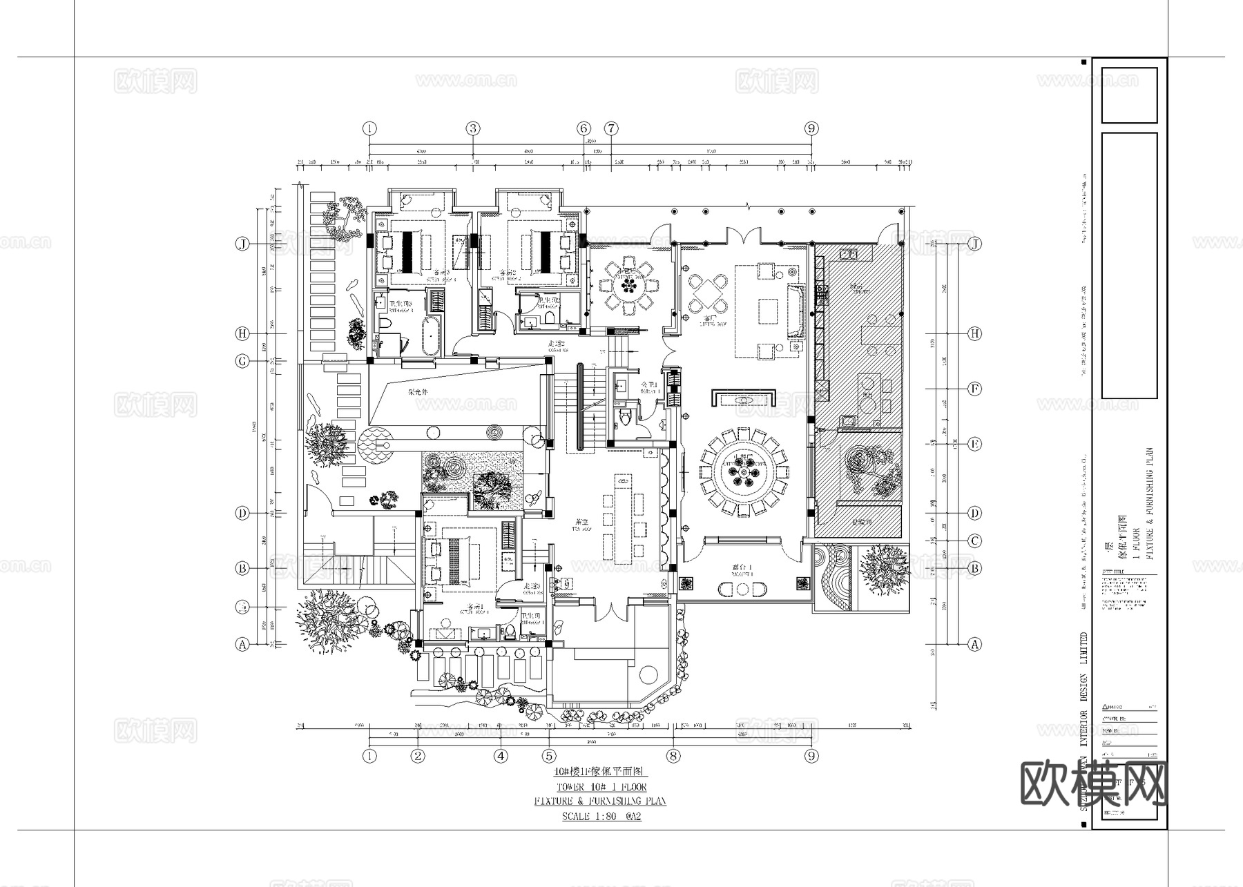 高档娱乐会所 最新全套施工图设计cad施工图