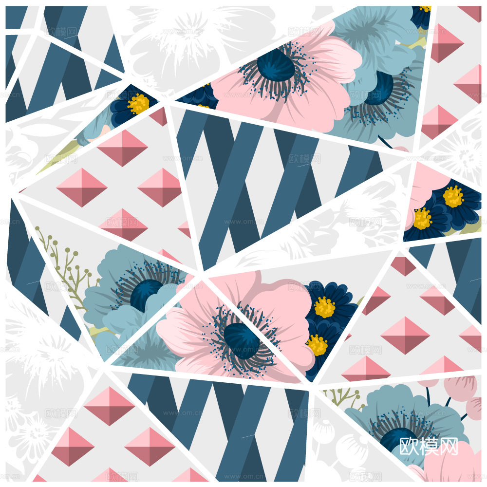 小清新治愈系植物图案纹理肌理14