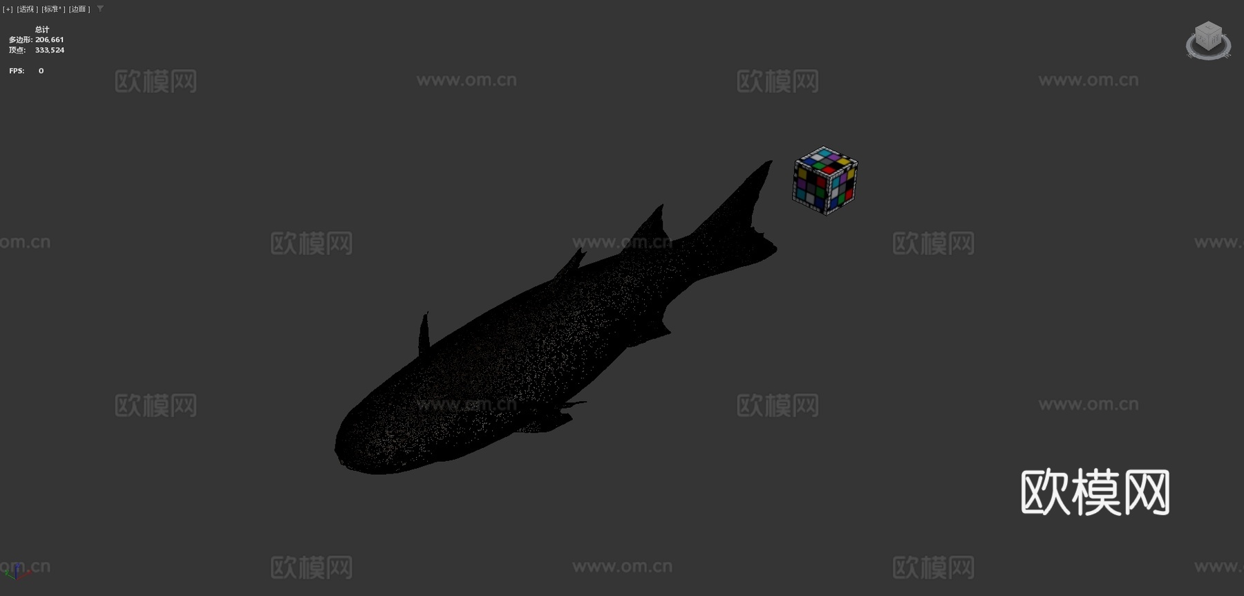 CC0大鳞鲻鱼3d模型下载（渲染图4）