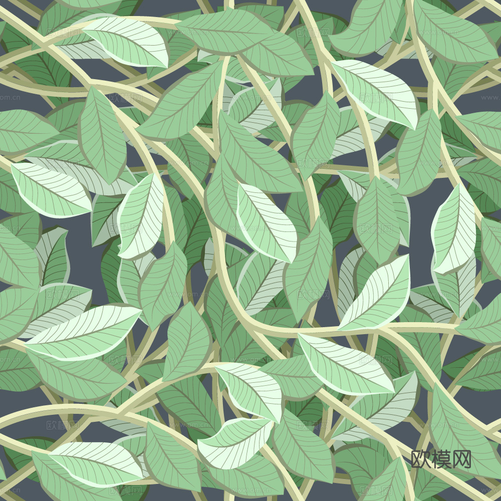 小清新治愈系植物图案纹理肌理25