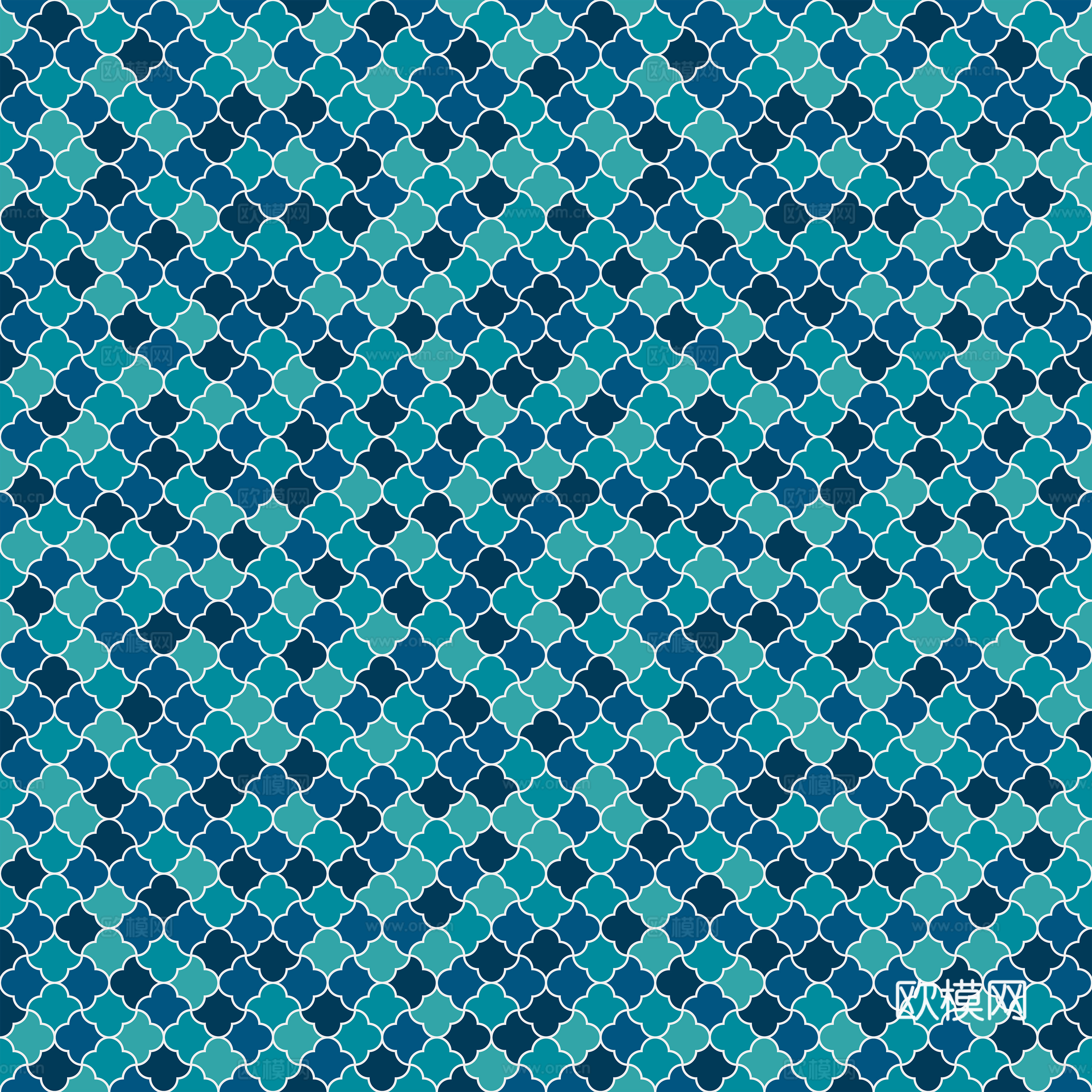 摩洛哥民族风蓝色马赛克几何图案纹理29