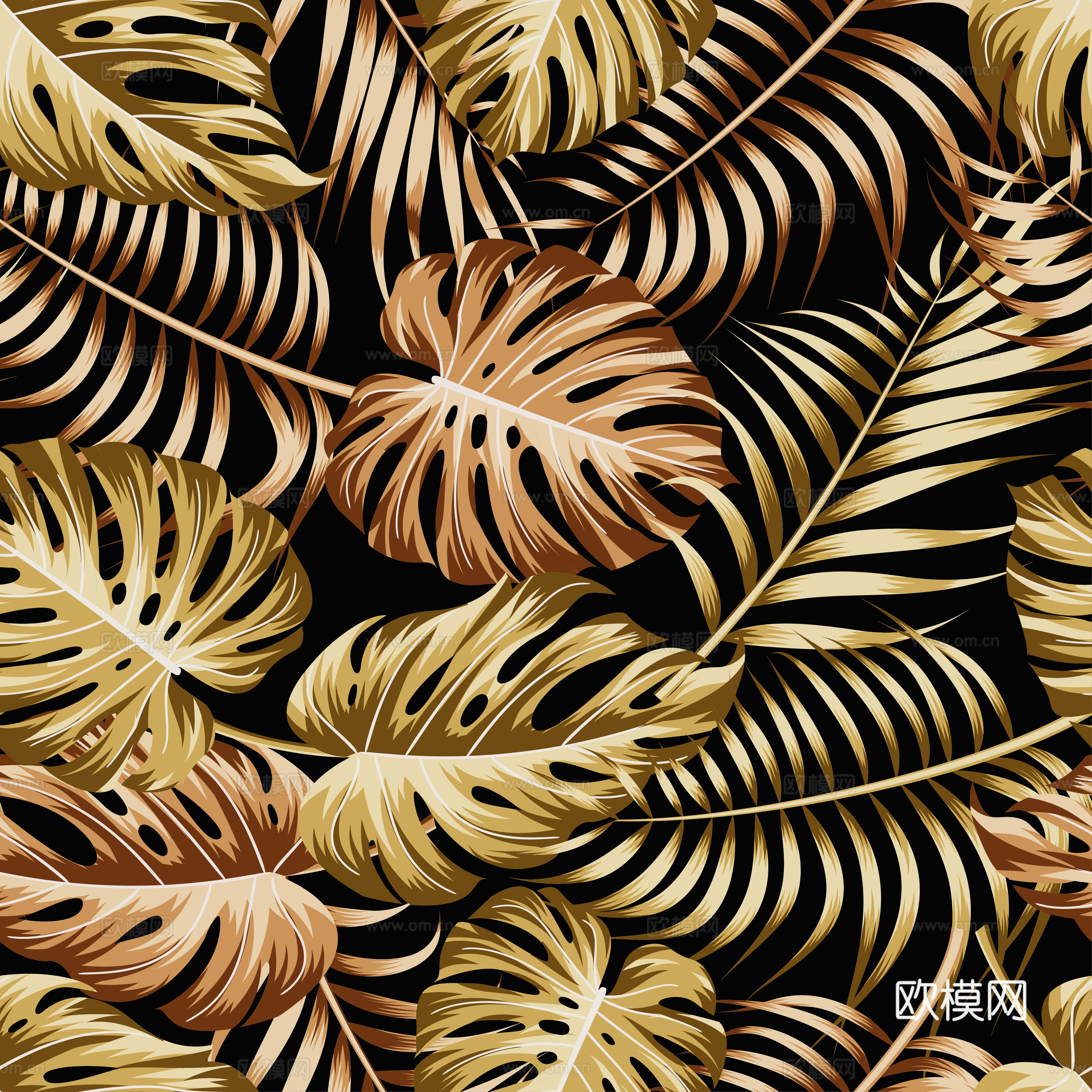 时尚热带植物花纹图案纹理肌理69 (2)