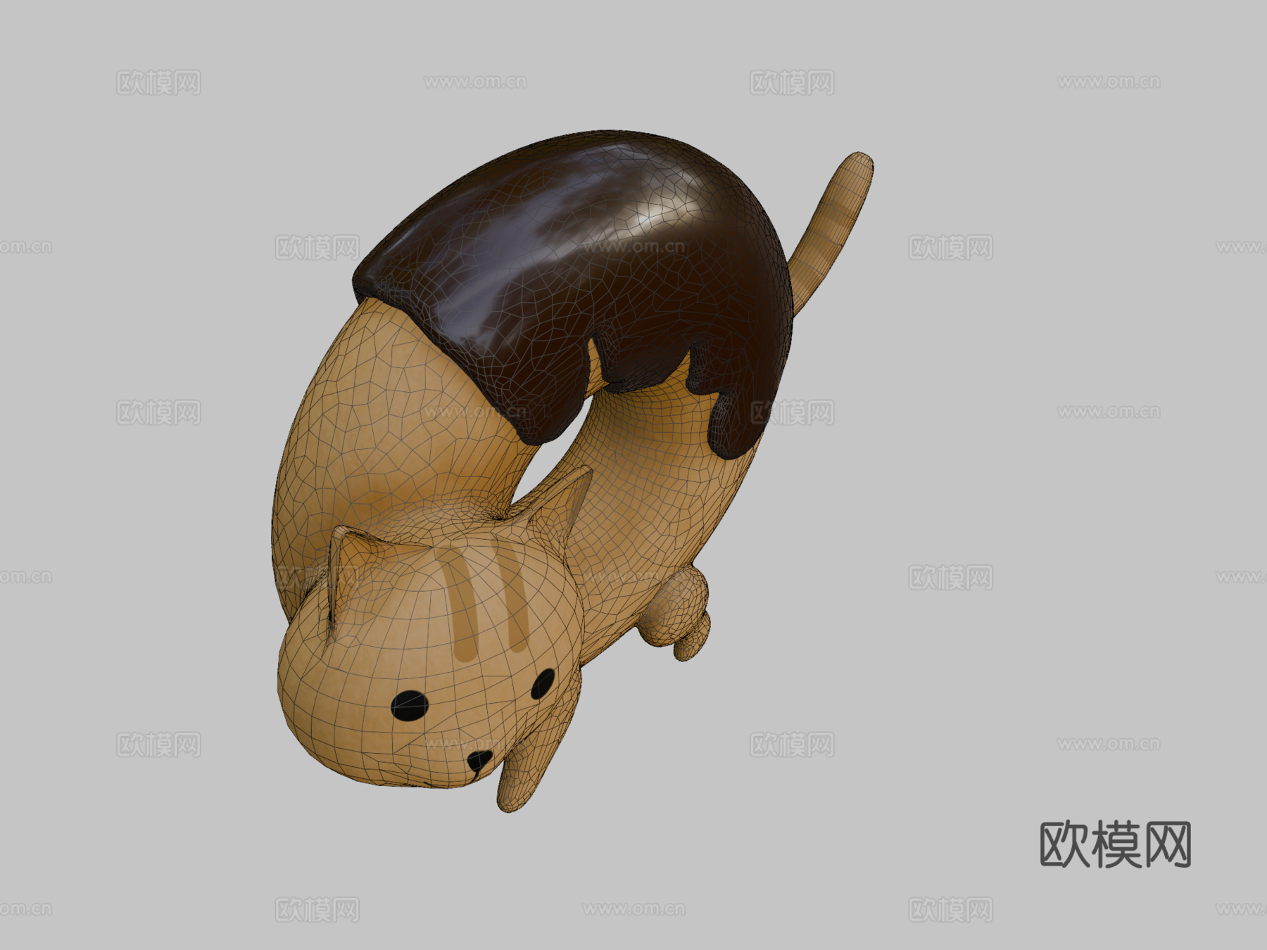 甜甜圈猫3d模型
