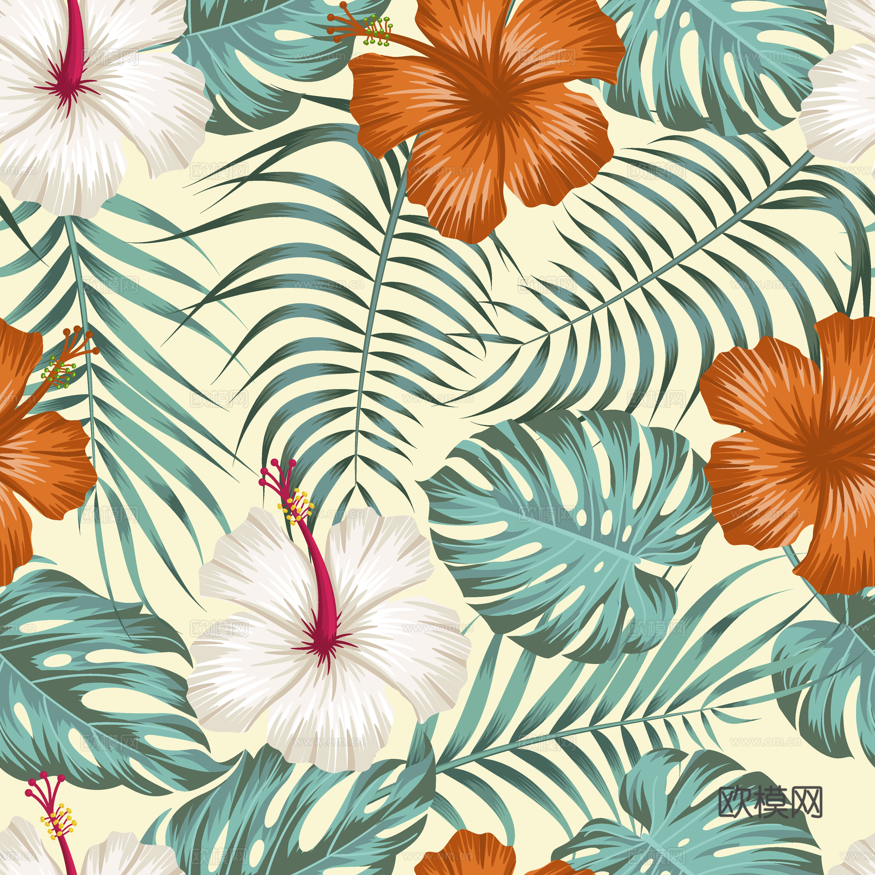 时尚热带植物花纹图案纹理肌理35