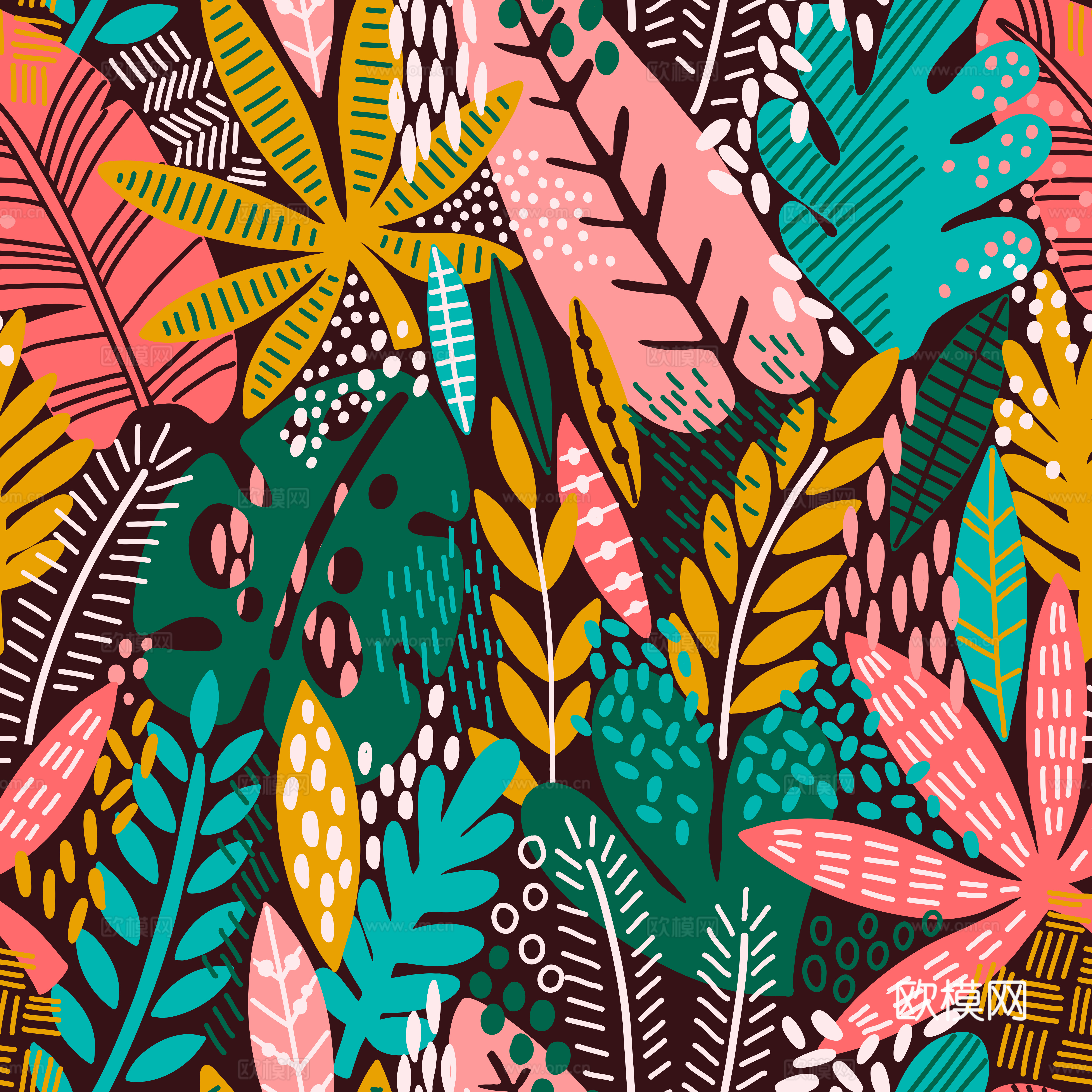 时尚植物图案纹理肌理12