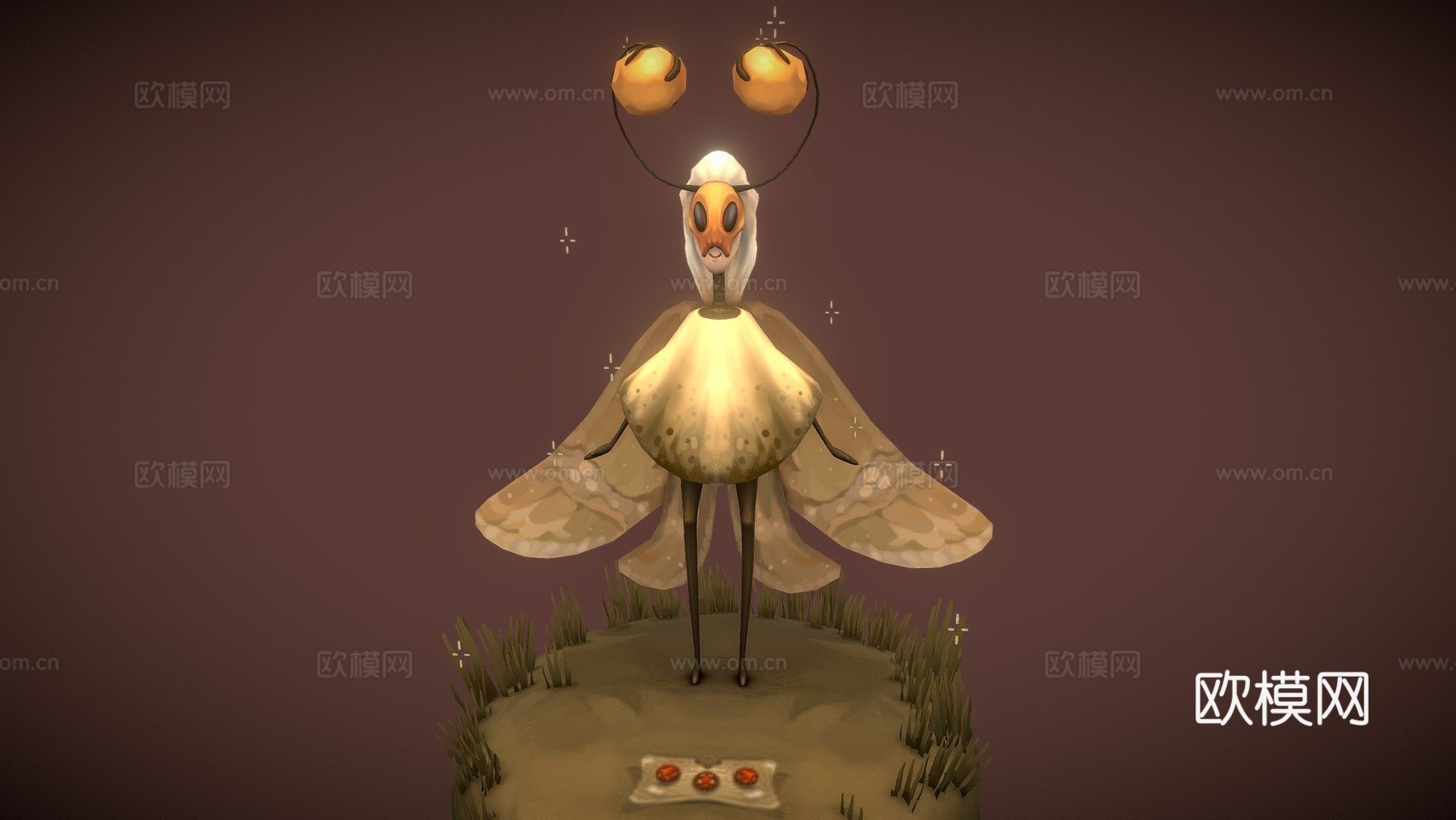 仙蛾3d模型下载（渲染图1）