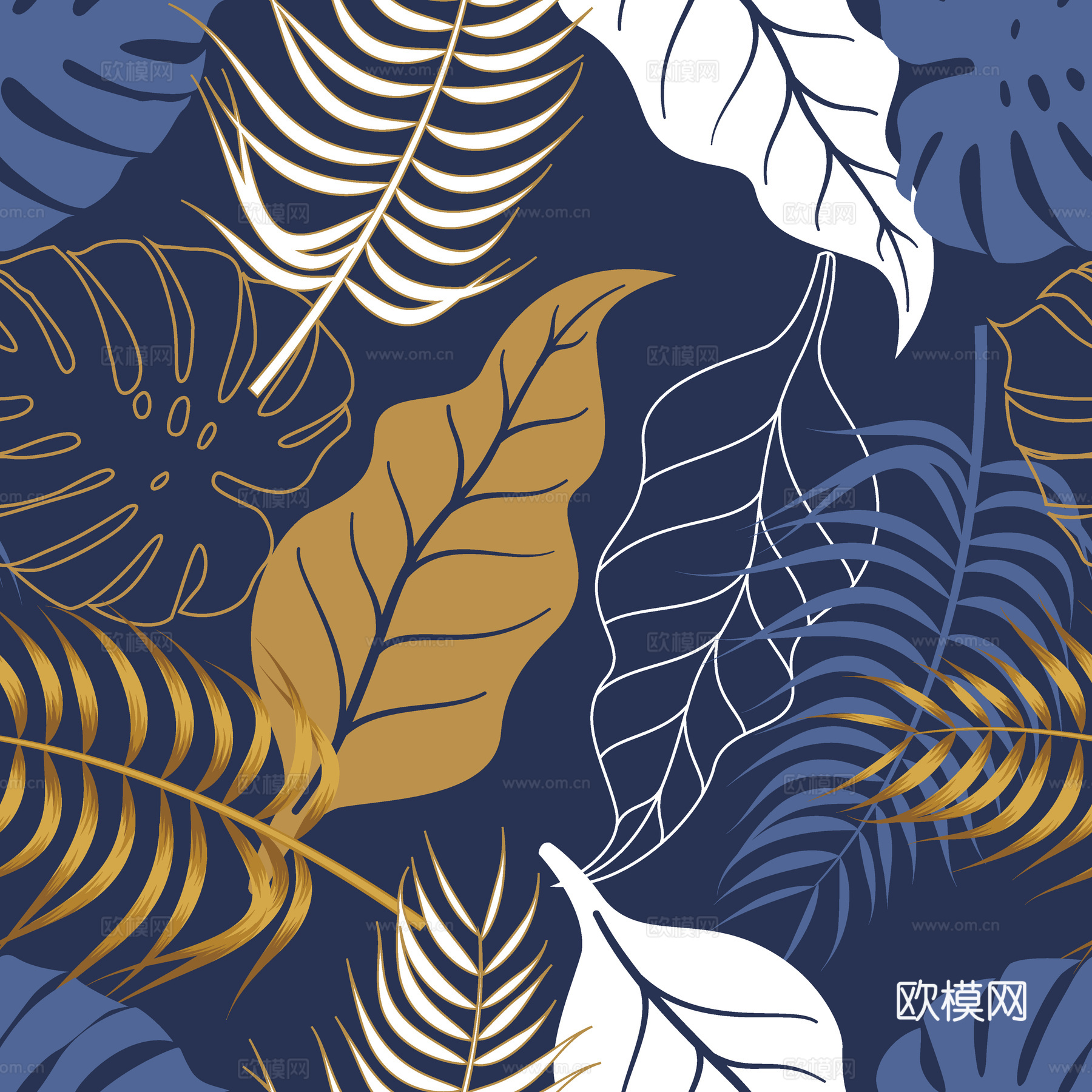 时尚热带植物花纹图案纹理肌理28