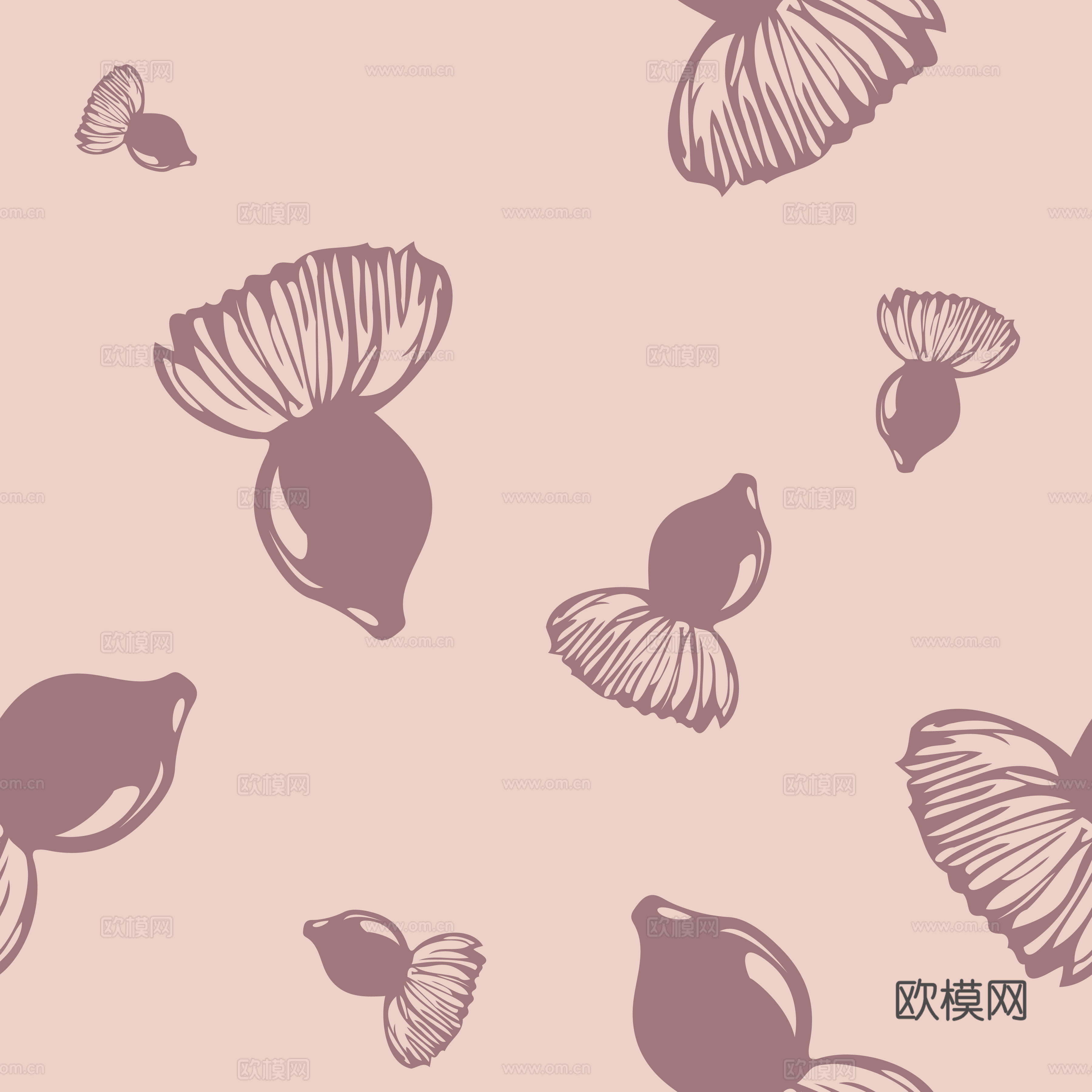 治愈系小清晰植物森系纹理图案肌理78