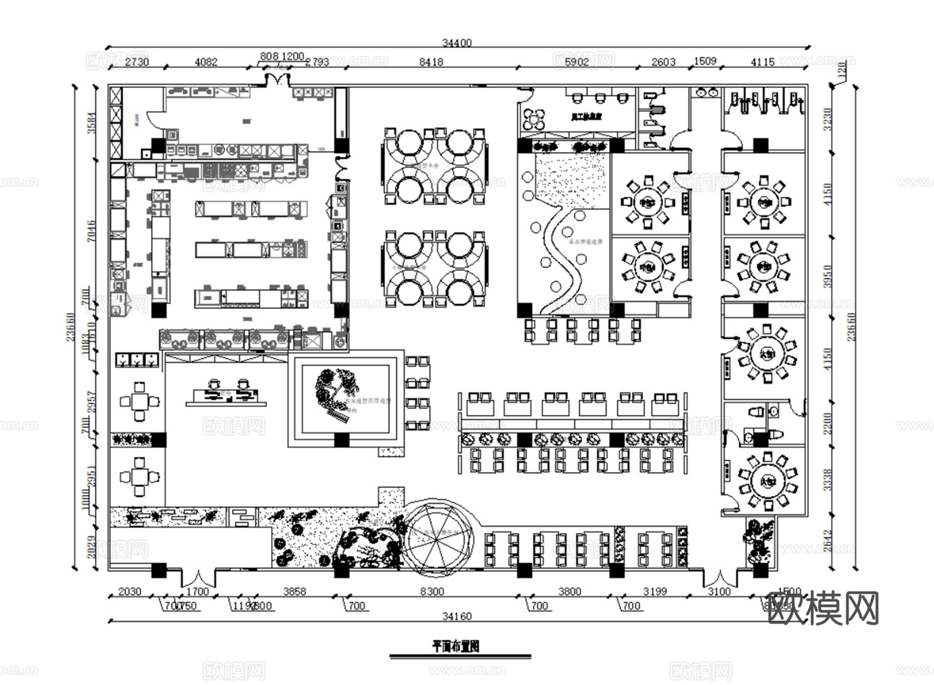 9套现代中式特色地方菜私房菜室内CAD施工图效果图cad施工图