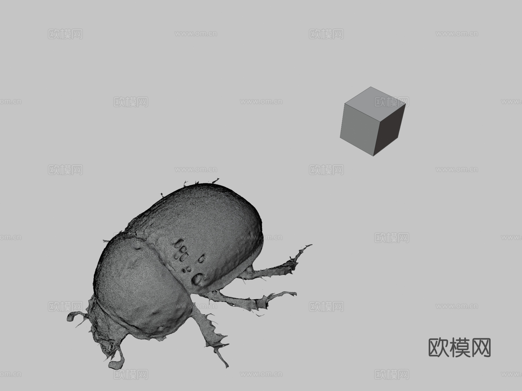 CC0粪金龟3d模型下载（渲染图3）