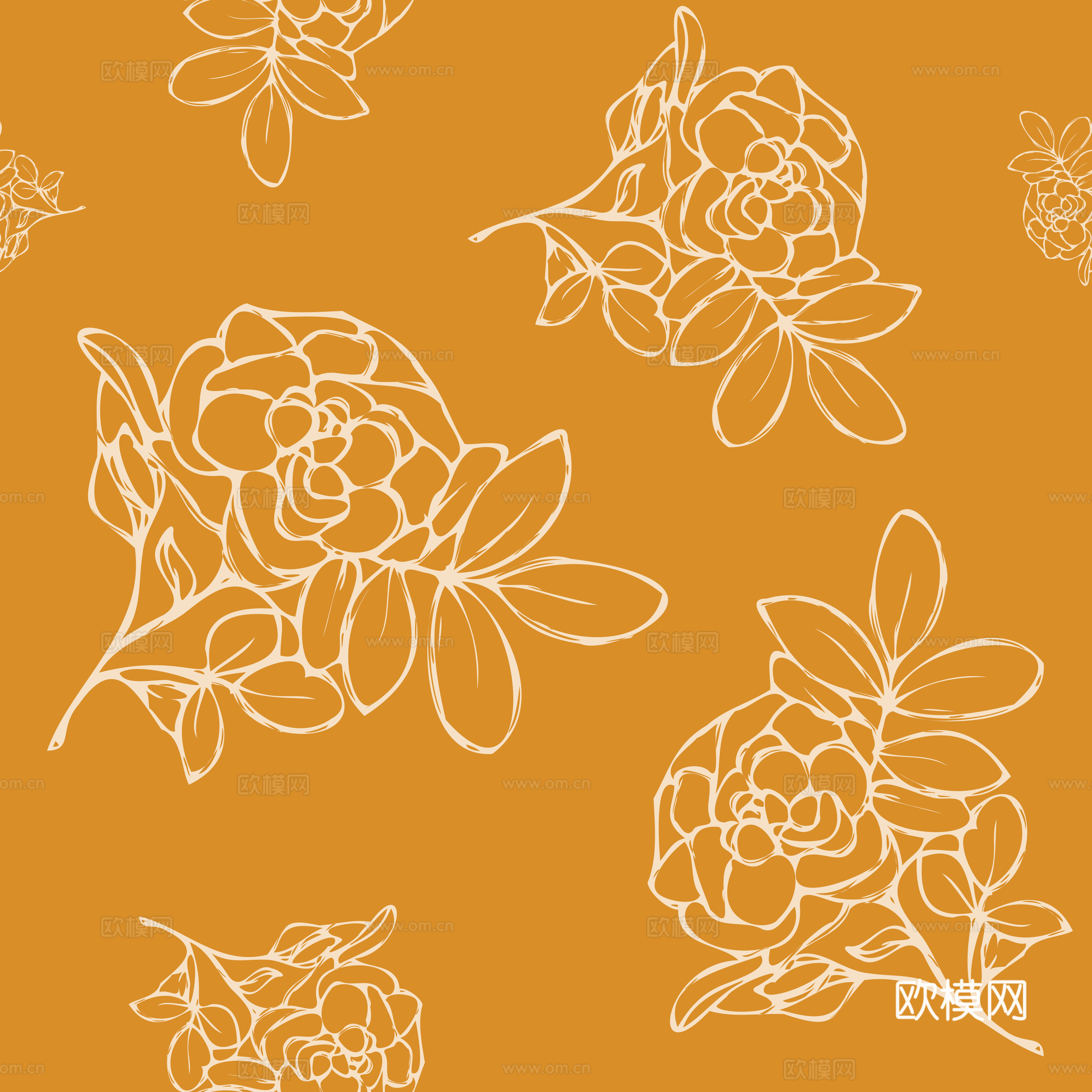 治愈系小清晰植物森系纹理图案肌理29