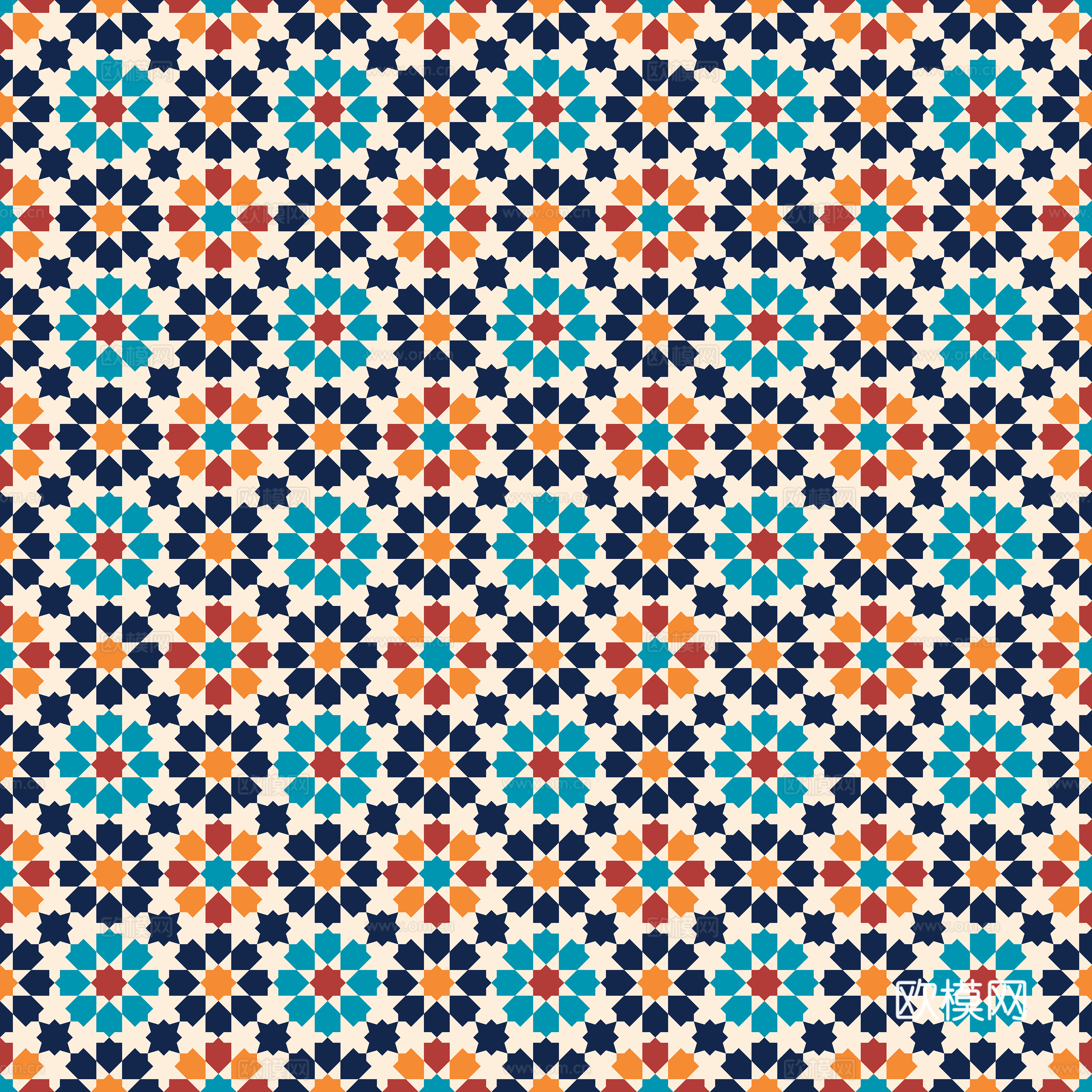 摩洛哥民族风马赛克几何图案纹理21
