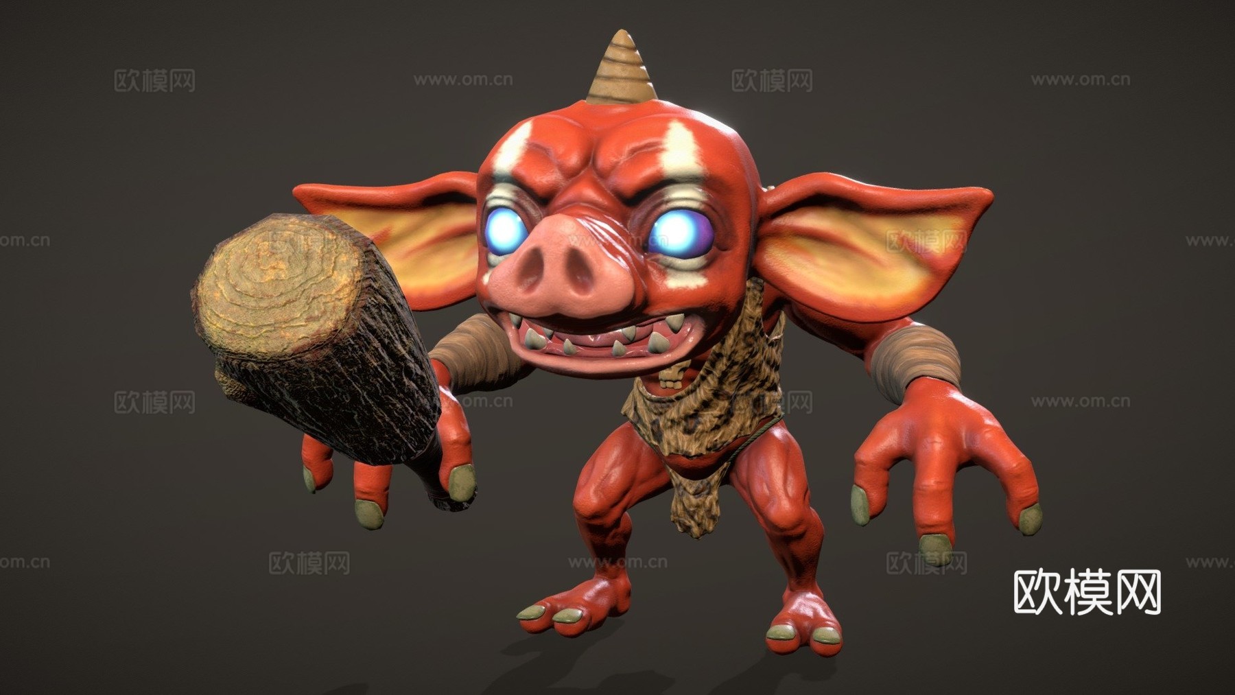 波克布林3d模型下载（渲染图1）