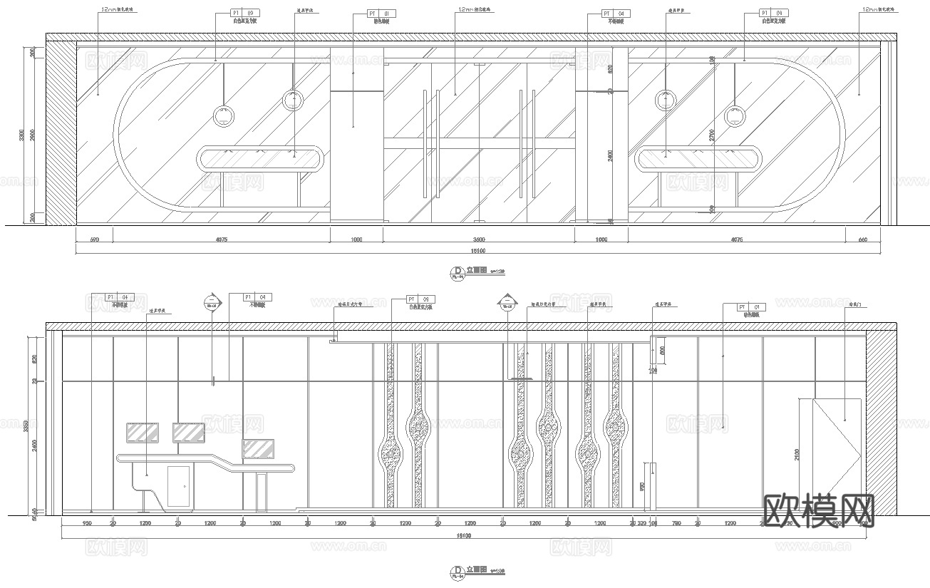 手机店 营业厅 最新全套施工图设计cad施工图