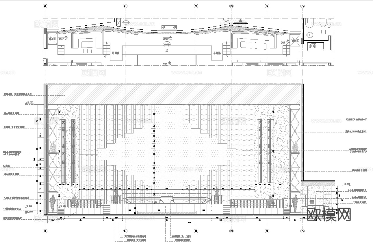 高档酒吧 最新全套施工图设计cad施工图