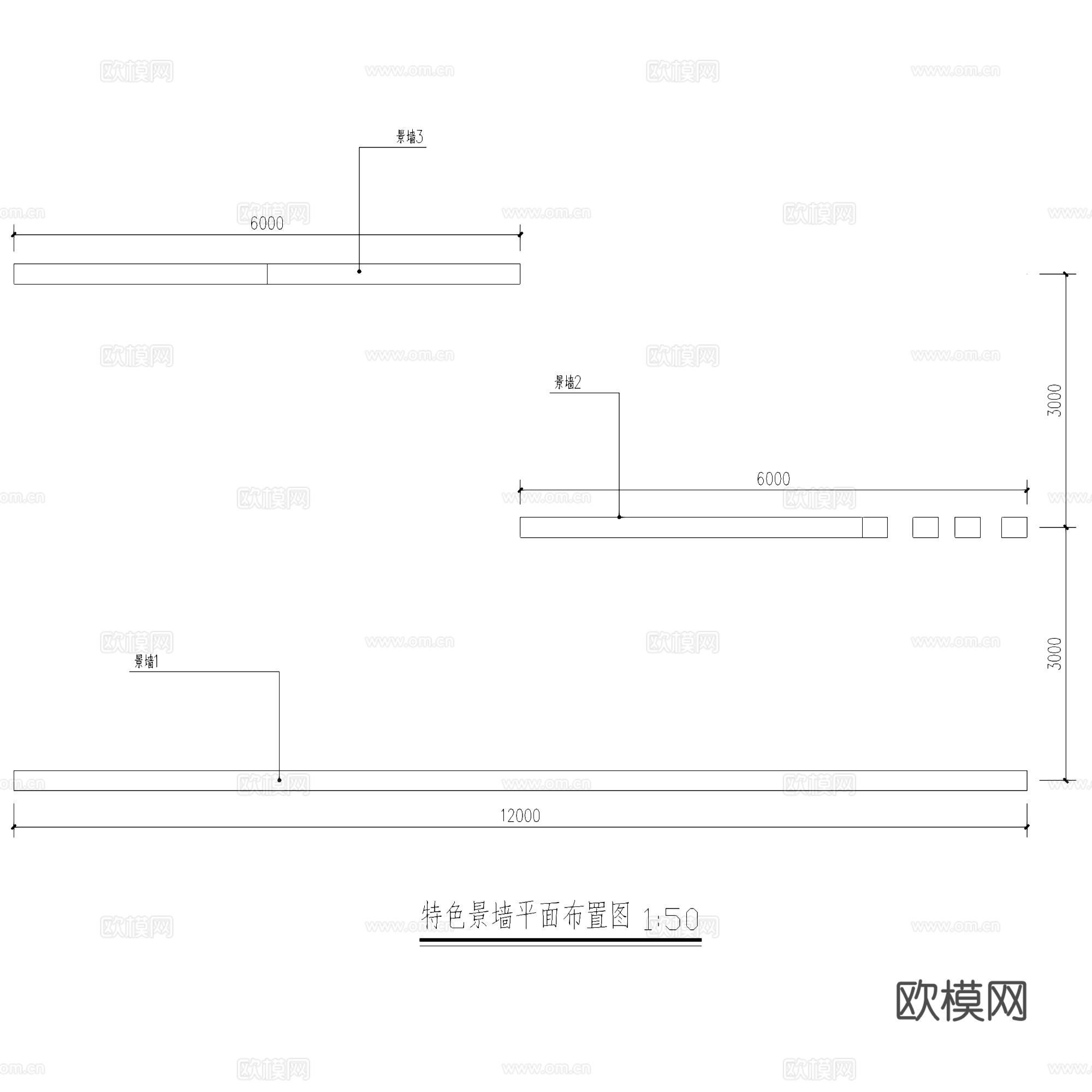 新中式月洞门景墙CAD施工图集cad施工图