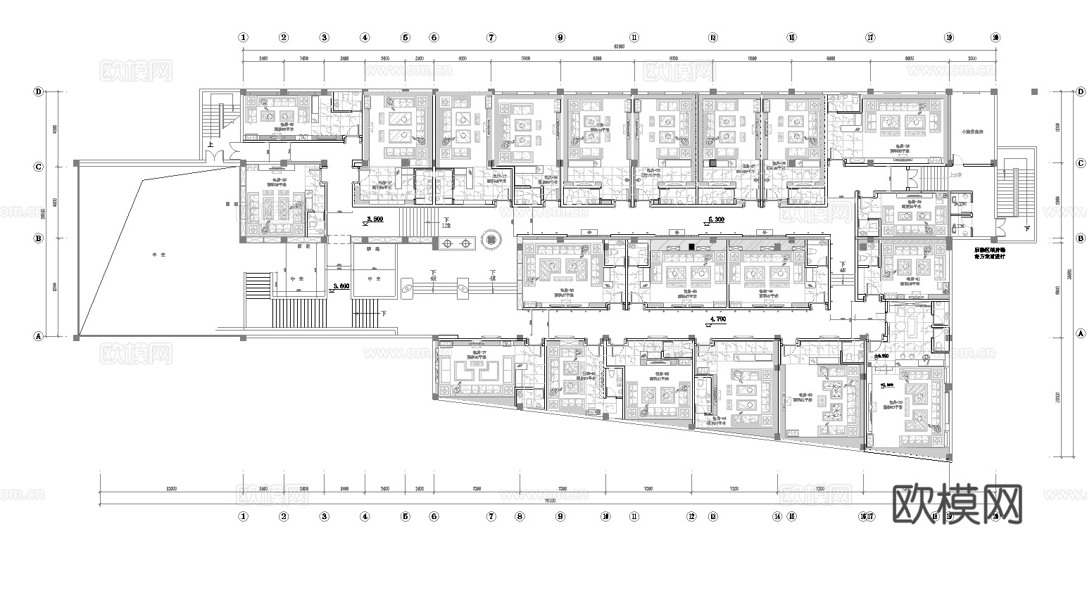 高档KTV  最新全套施工图设计cad施工图