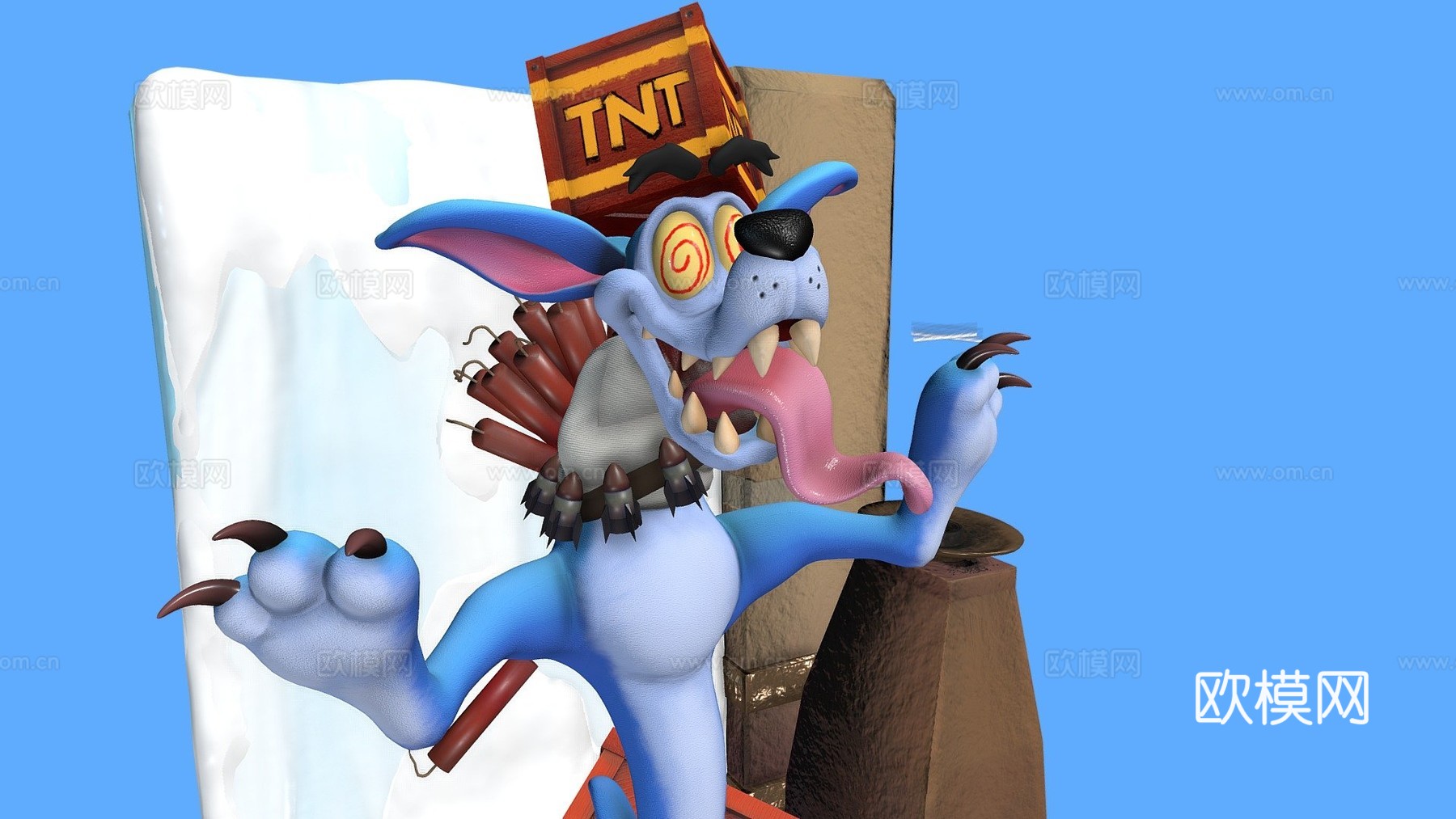 撕裂者袋鼠3d模型下载（渲染图1）