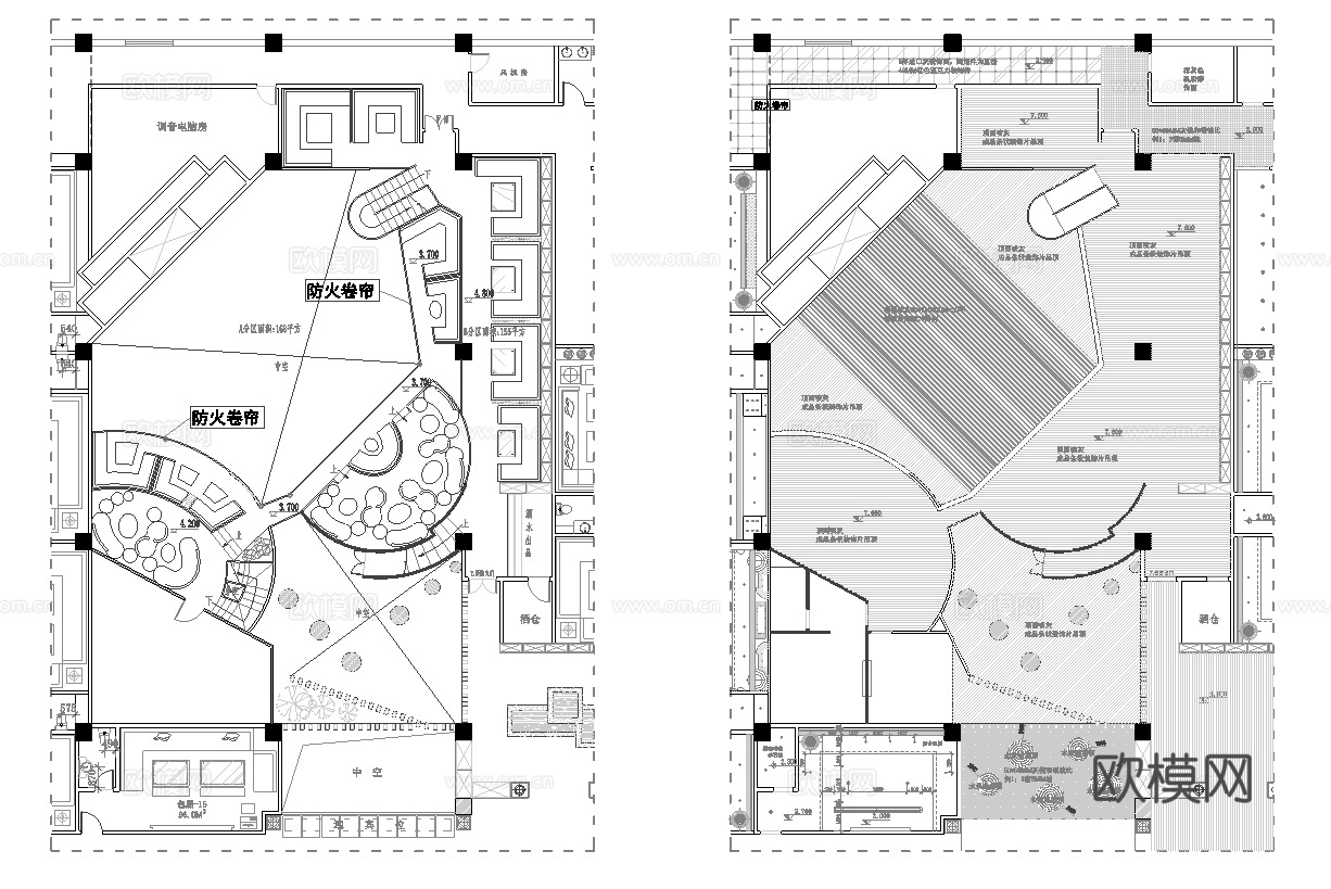 高档KTV酒吧  最新全套施工图设计cad施工图