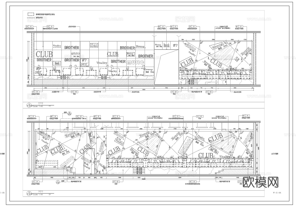 复古酒吧 最新全套施工图设计cad施工图