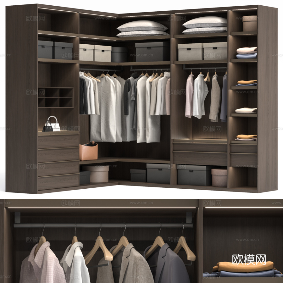 Molteni Glissmaster转角柜3d模型下载